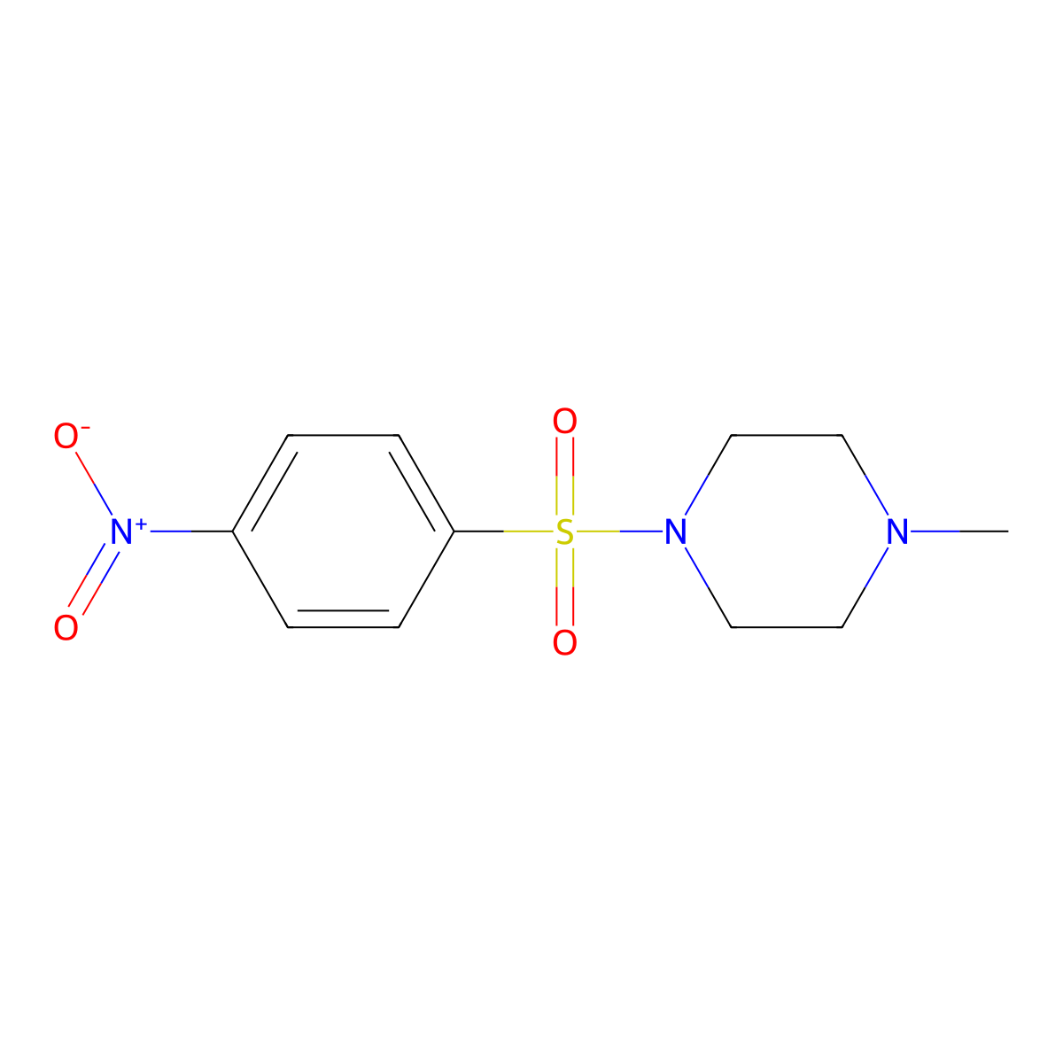 1-Methyl-4-[(4-nitrophenyl)sulfonyl]piperazine molecular structure, CAS 223785-97-5
