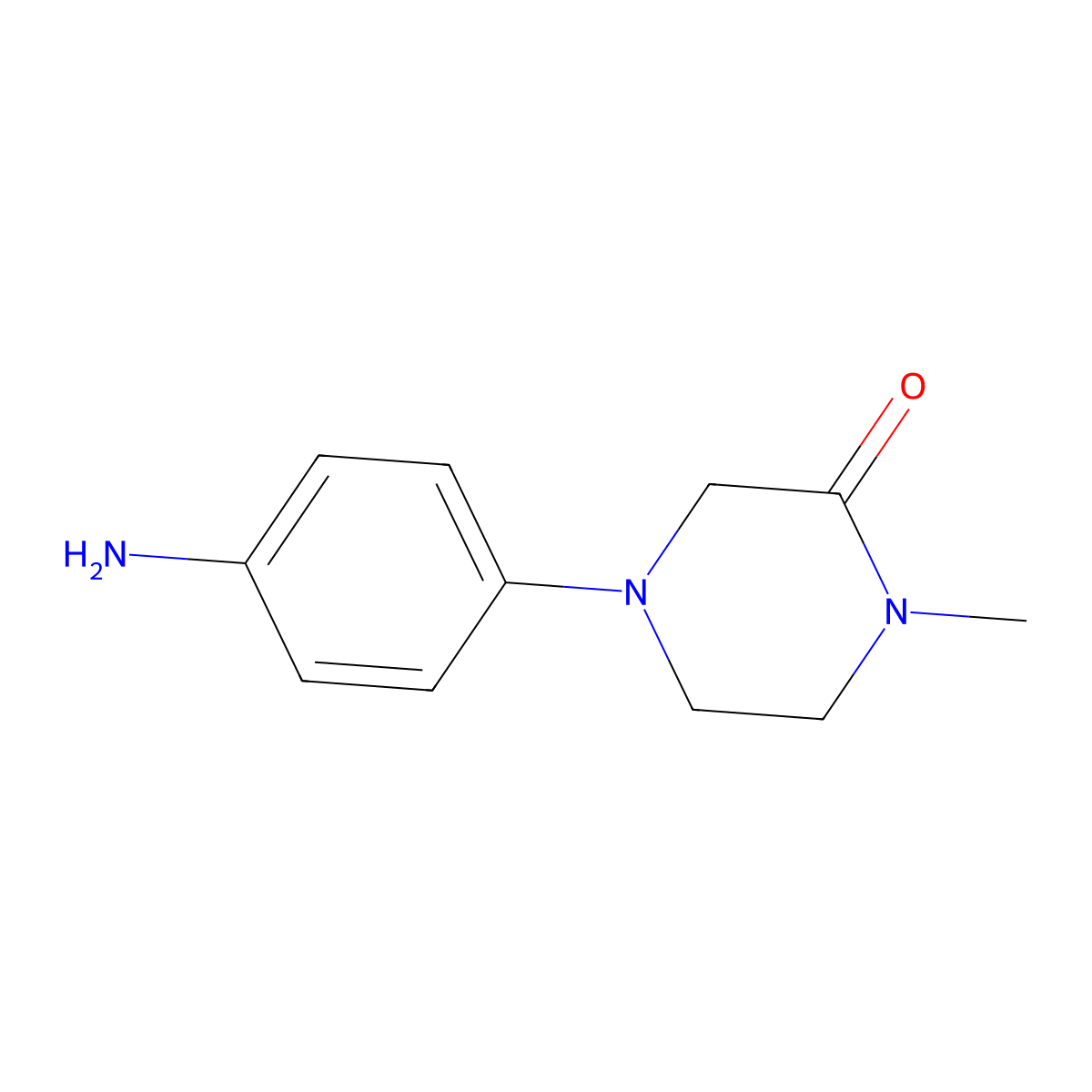 4-(4-Aminophenyl)-1-methylpiperazin-2-one molecular structure, CAS 223786-01-4