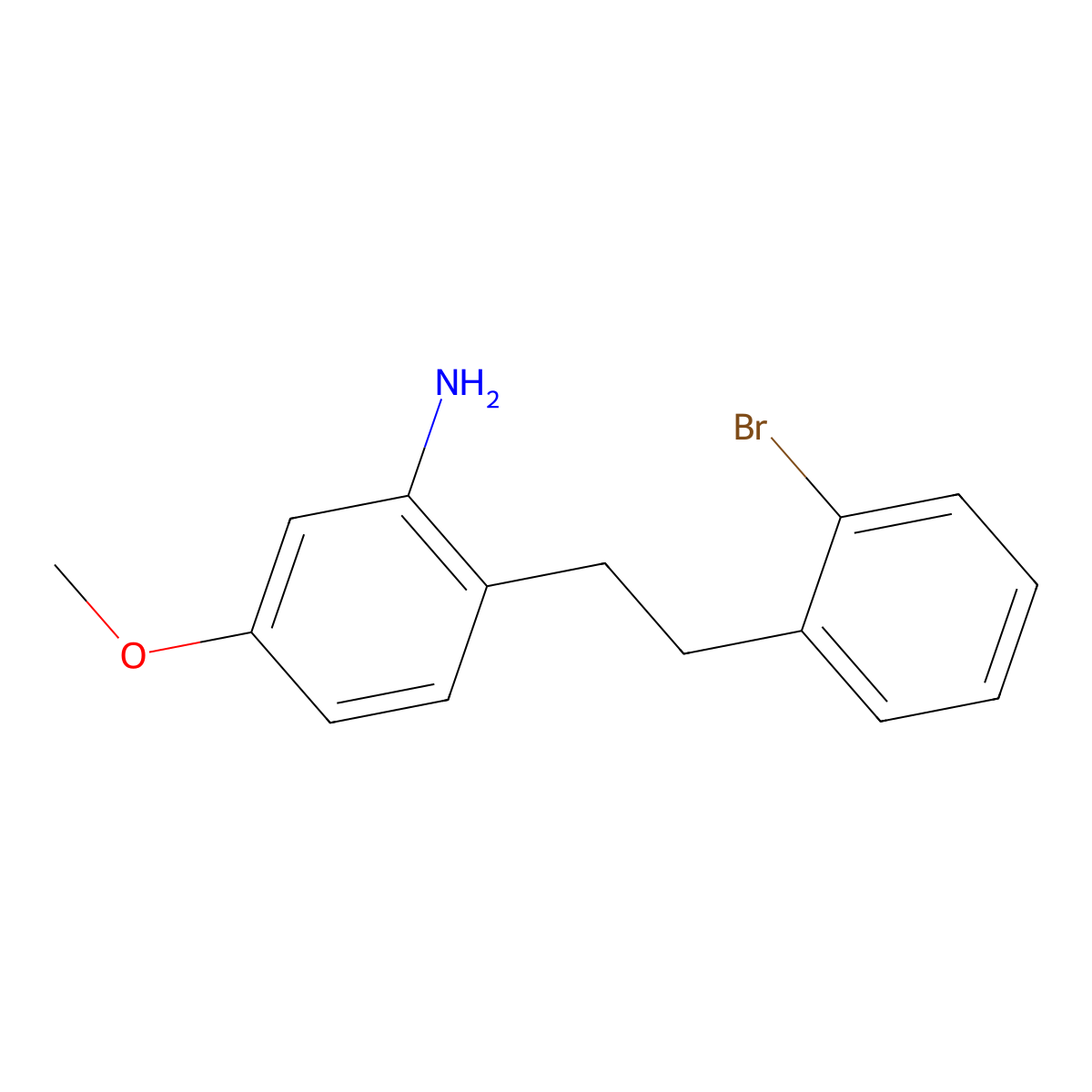 2-(2-Bromophenethyl)-5-methoxyaniline molecular structure, CAS 223787-52-8