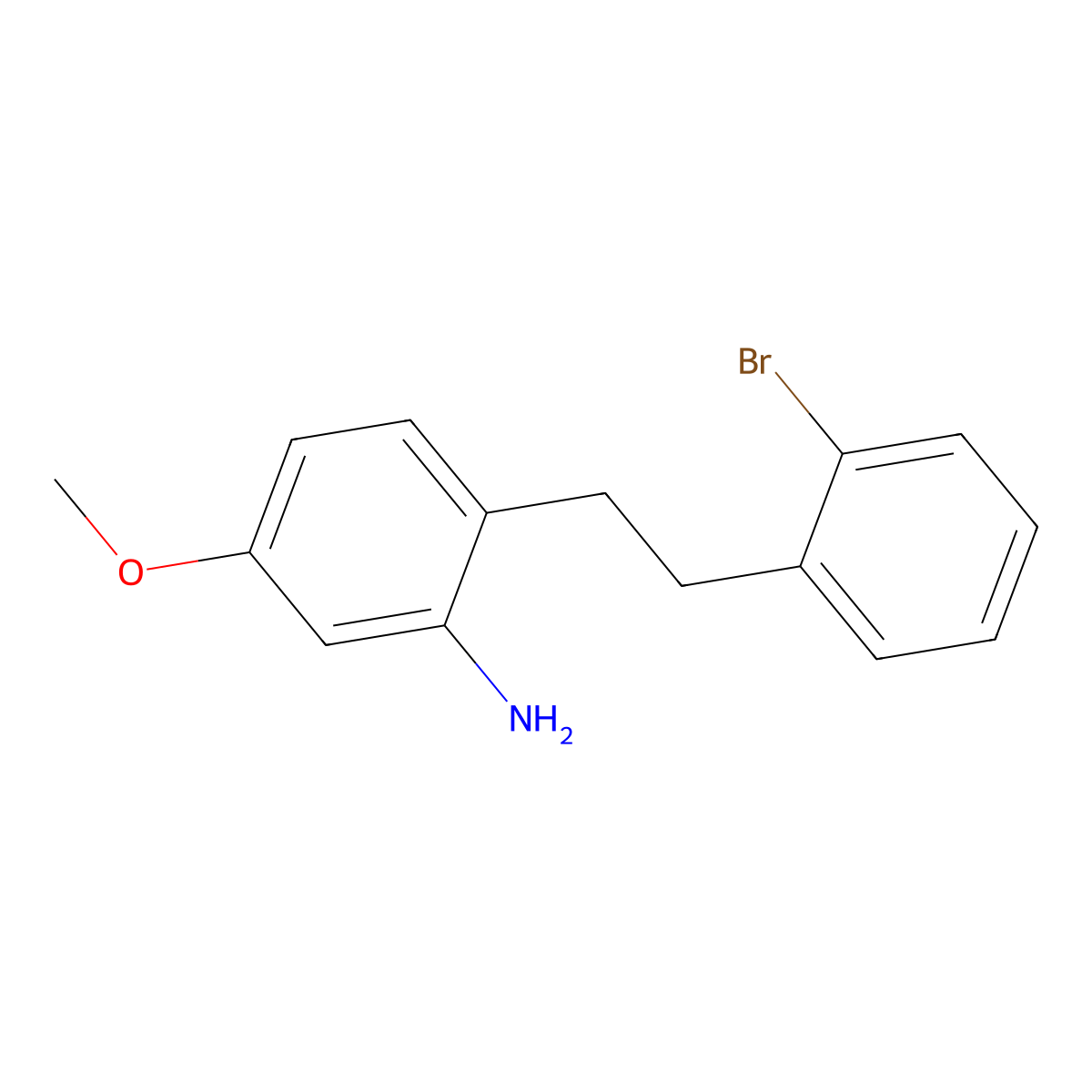 2-(2-Bromophenethyl)-5-methoxyaniline molecular structure, CAS 223787-52-8