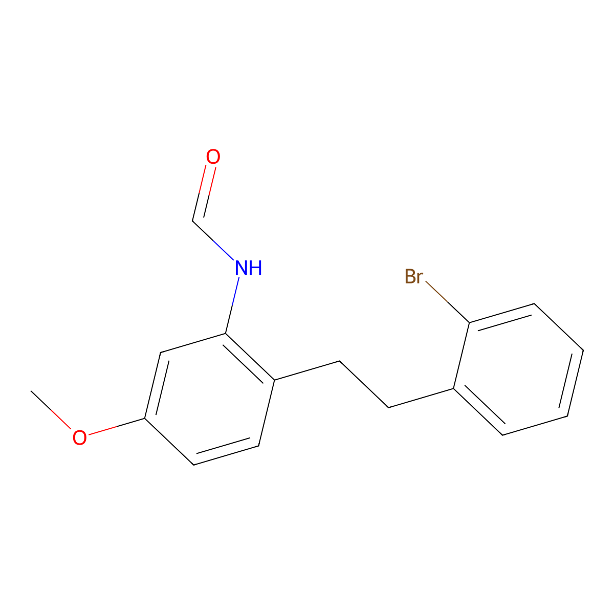 N-[2-[2-(2-Bromophenyl)ethyl]-5-methoxyphenyl]formamide molecular structure, CAS 223787-57-3