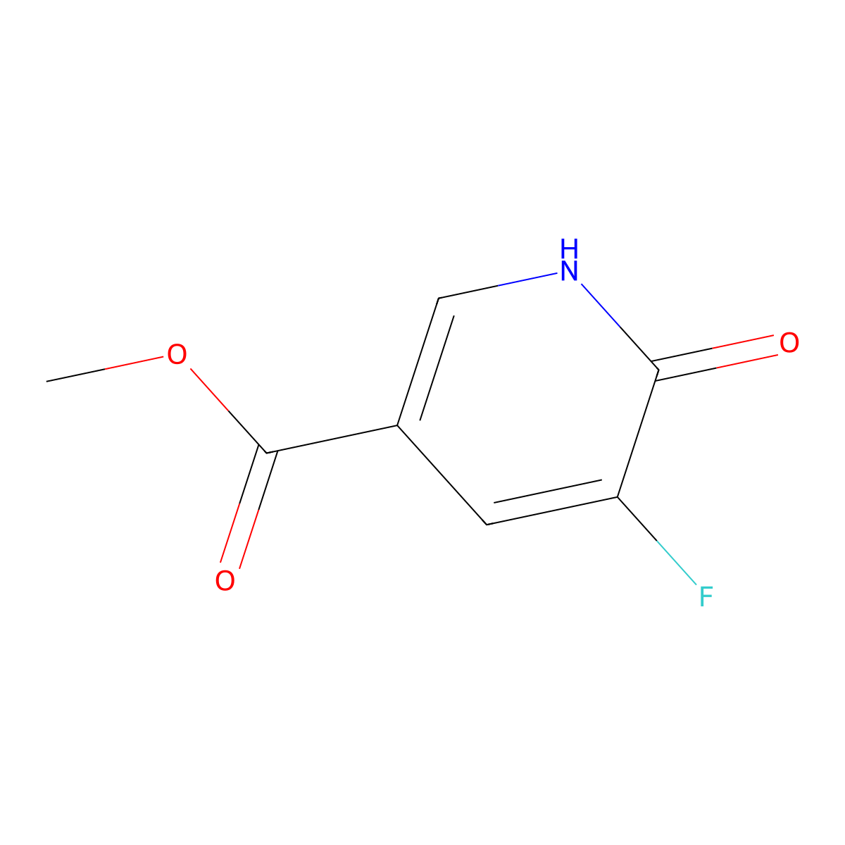 Methyl 5-fluoro-6-oxo-1,6-dihydropyridine-3-carboxylate molecular structure, CAS 223788-10-1