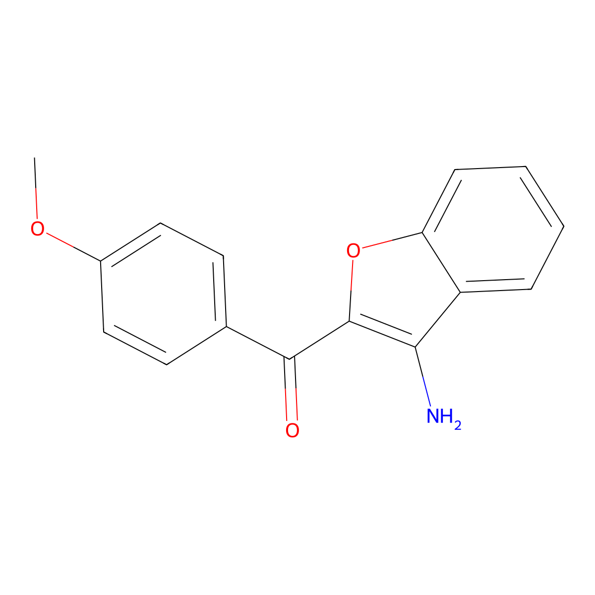 (3-Amino-1-benzofuran-2-YL)(4-methoxyphenyl)methanone molecular structure, CAS 223788-34-9