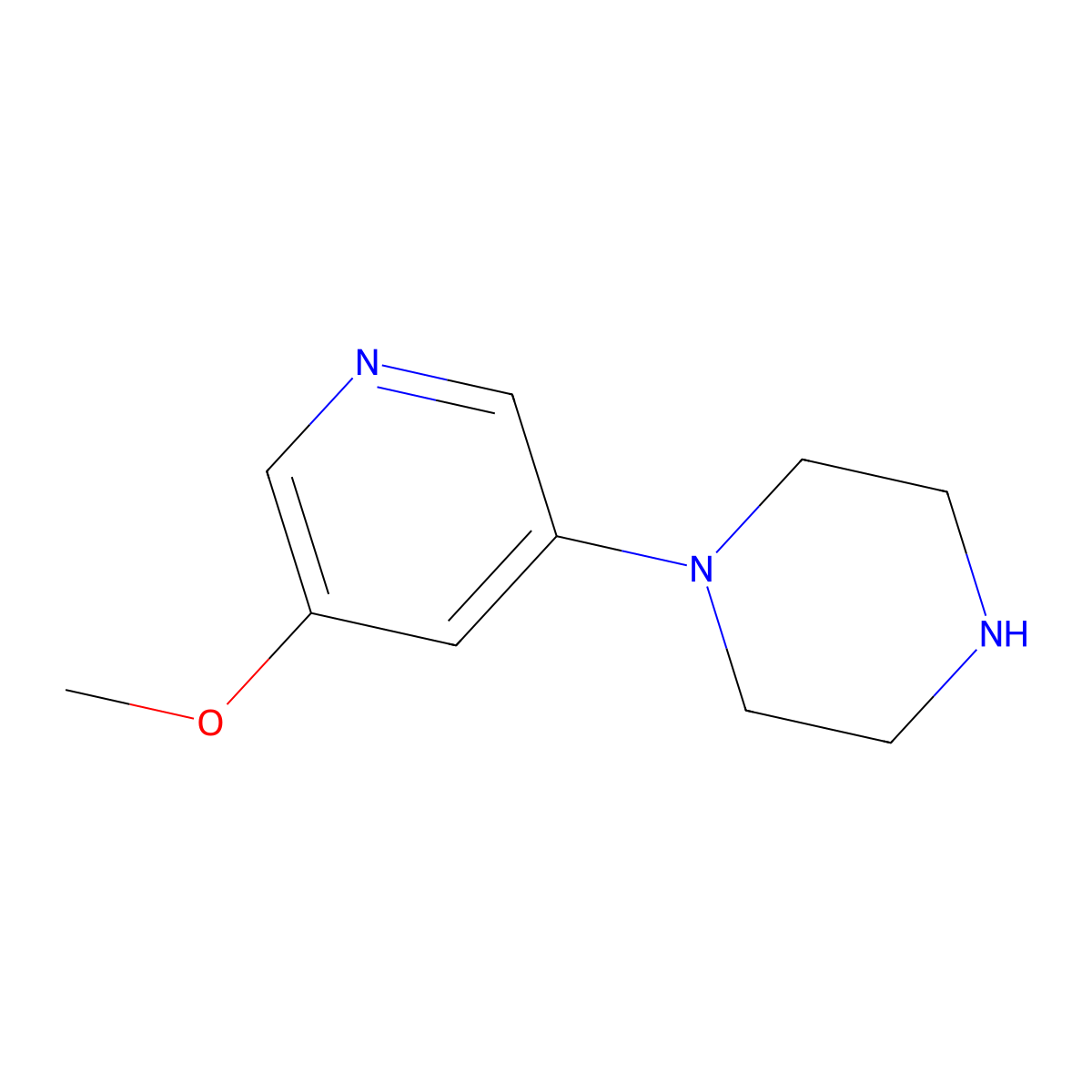 1-(5-Methoxypyridin-3-yl)piperazine molecular structure, CAS 223794-93-2