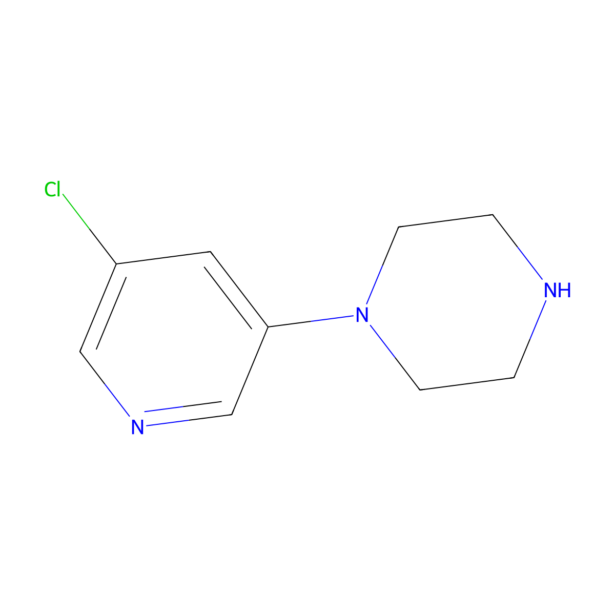 1-(5-Chloropyridin-3-yl)piperazine molecular structure, CAS 223794-95-4