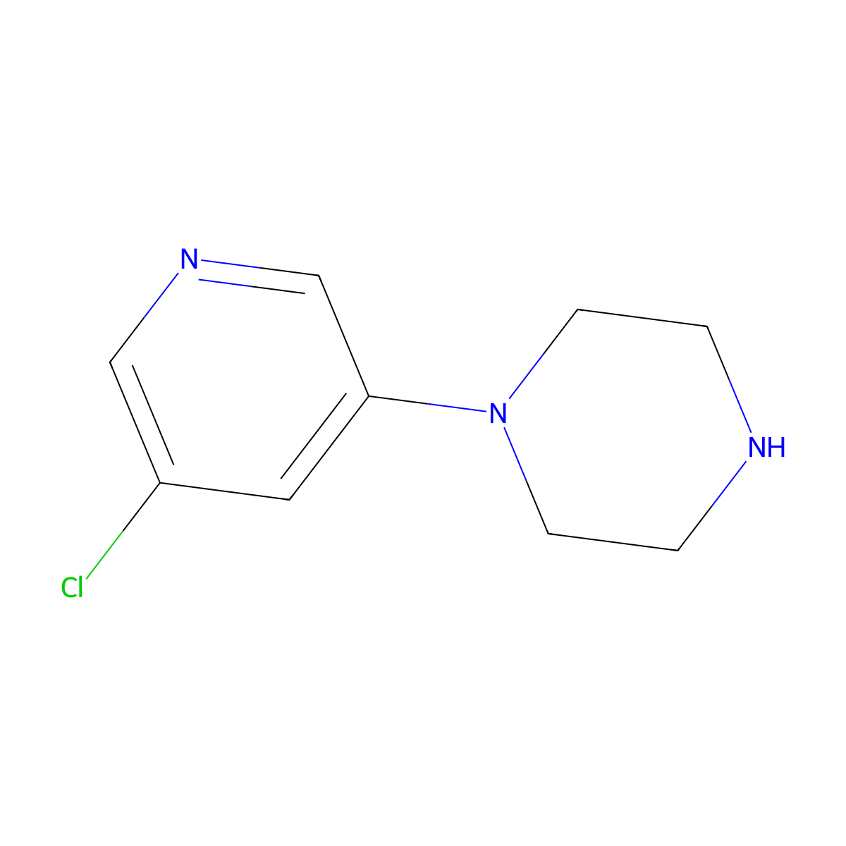 1-(5-Chloropyridin-3-yl)piperazine molecular structure, CAS 223794-95-4