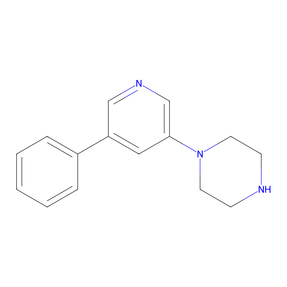 1-(5-Phenylpyridin-3-yl)piperazine molecular structure, CAS 223794-97-6