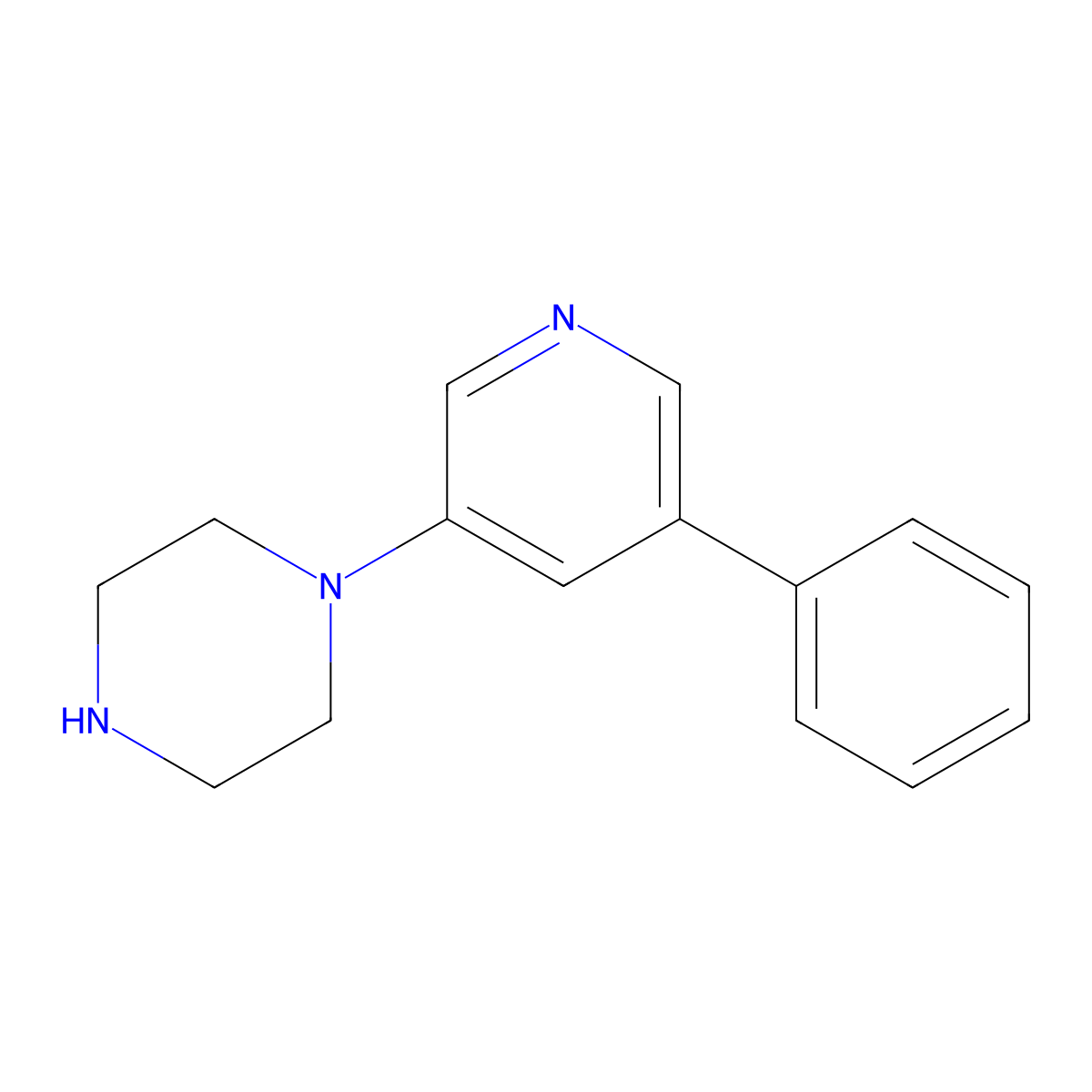 1-(5-Phenylpyridin-3-yl)piperazine molecular structure, CAS 223794-97-6