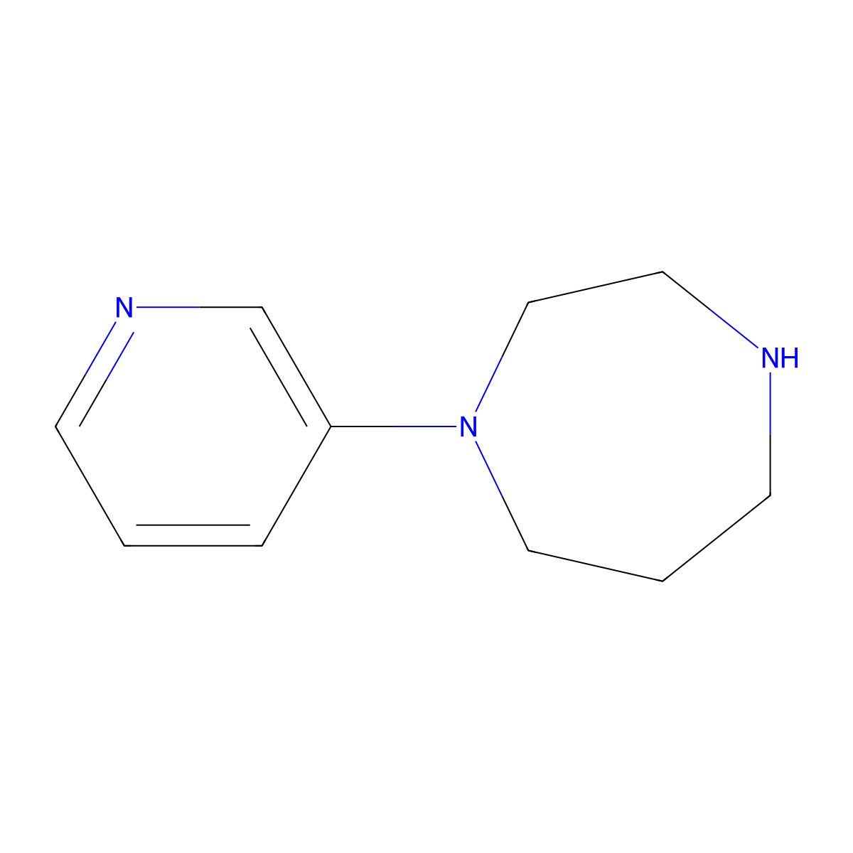 1-Pyridin-3-yl-1,4-diazepane molecular structure, CAS 223796-20-1