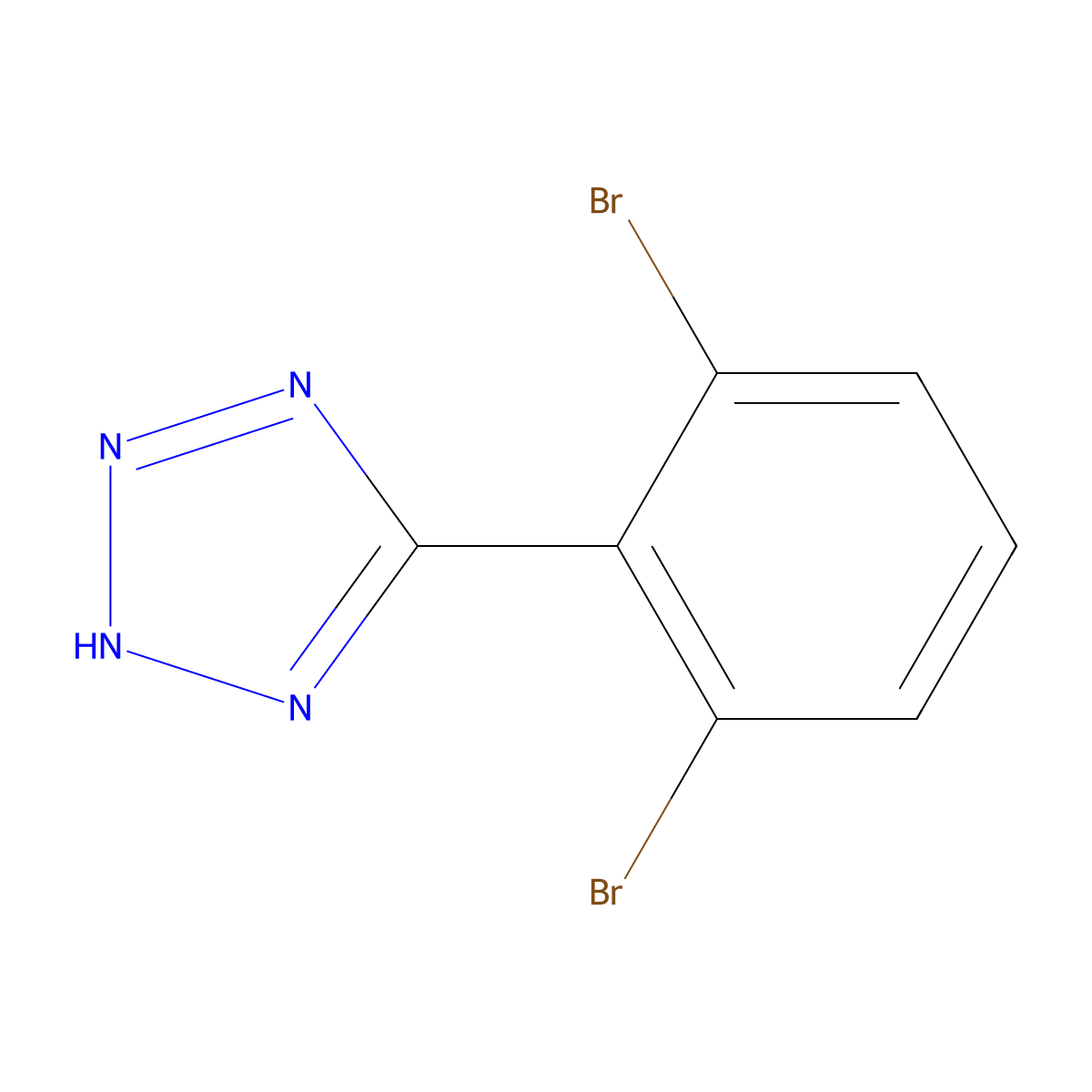 5-(2,6-dibromophenyl)-2H-tetrazole molecular structure, CAS 2237968-95-3