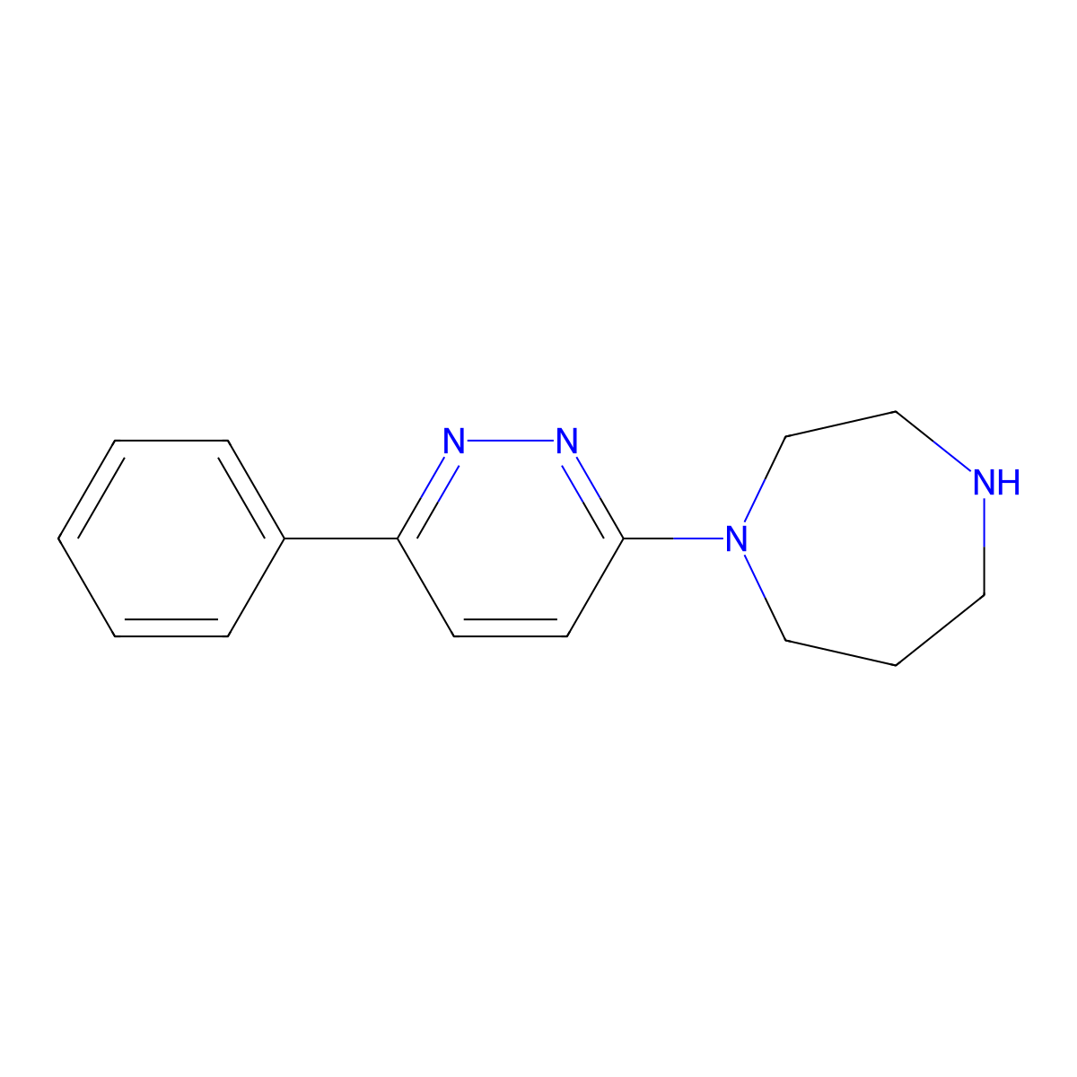 1-(6-Phenylpyridazin-3-yl)-1,4-diazepane molecular structure, CAS 223797-09-9