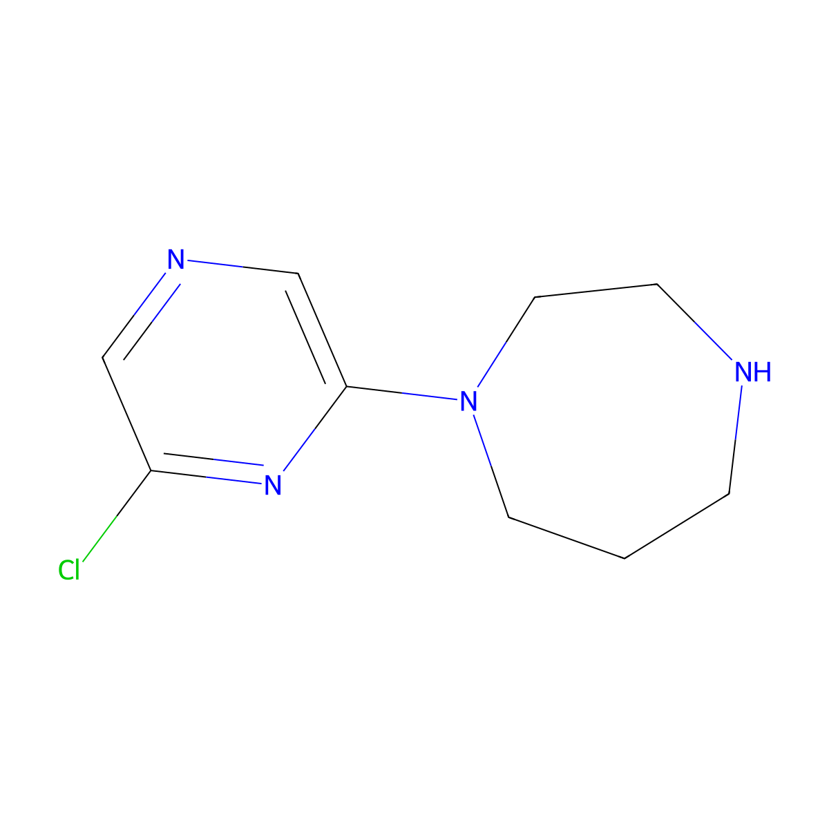 1-(6-Chloropyrazin-2-yl)-1,4-diazepane molecular structure, CAS 223797-11-3