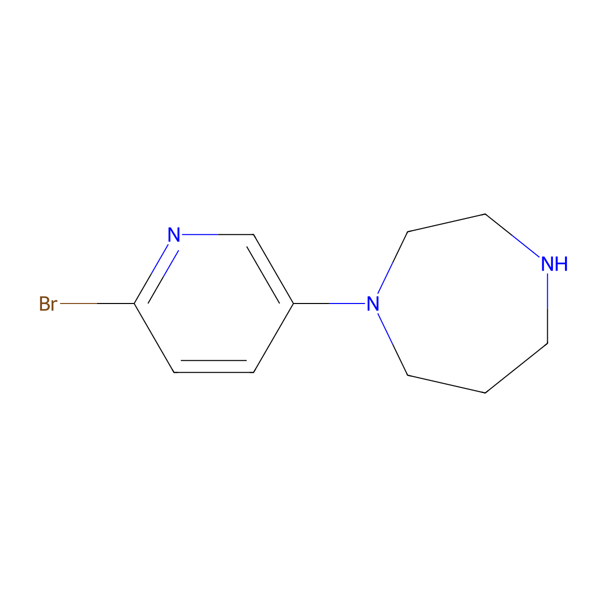 1-(6-Bromopyridin-3-yl)-1,4-diazepane molecular structure, CAS 223797-21-5