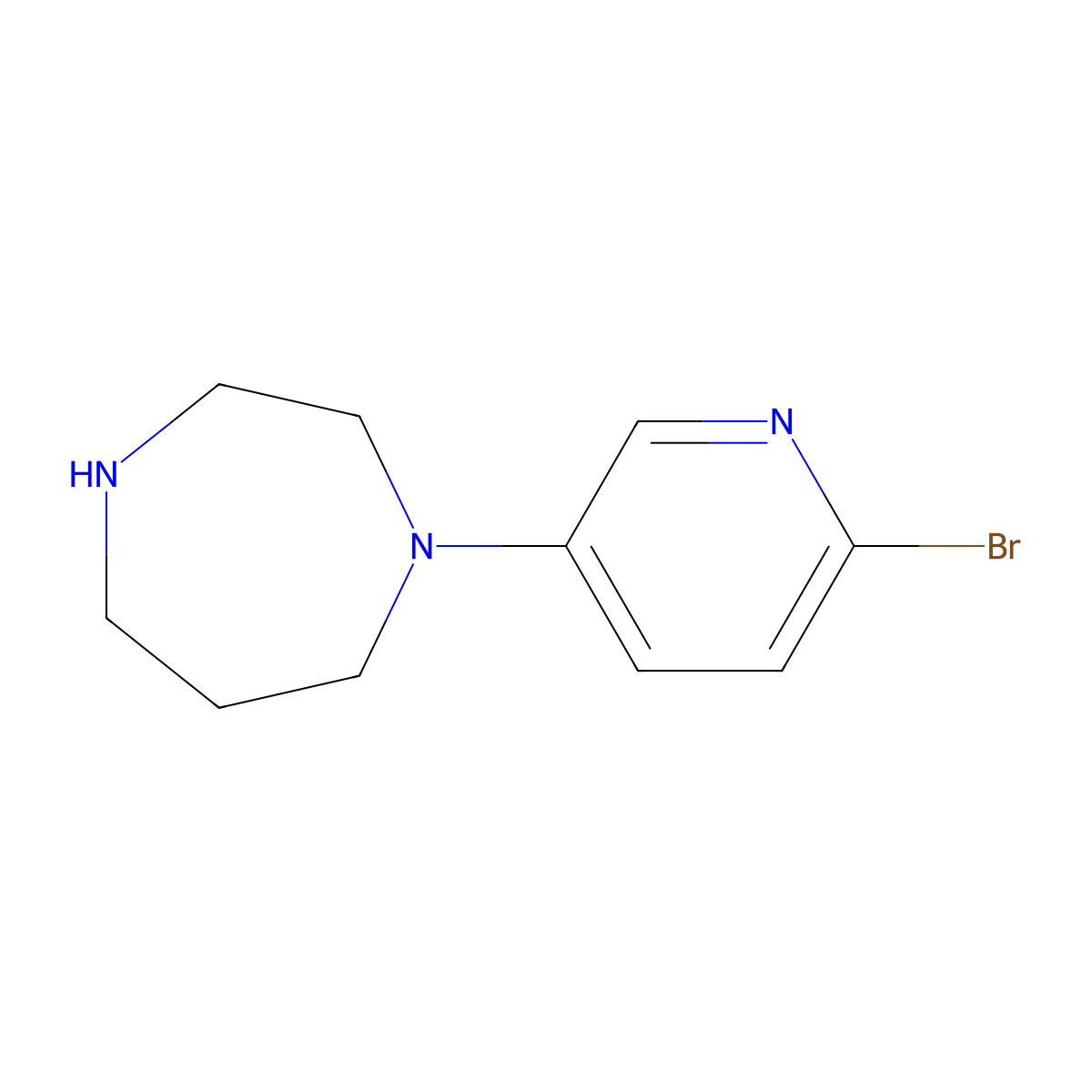 1-(6-Bromopyridin-3-yl)-1,4-diazepane molecular structure, CAS 223797-21-5