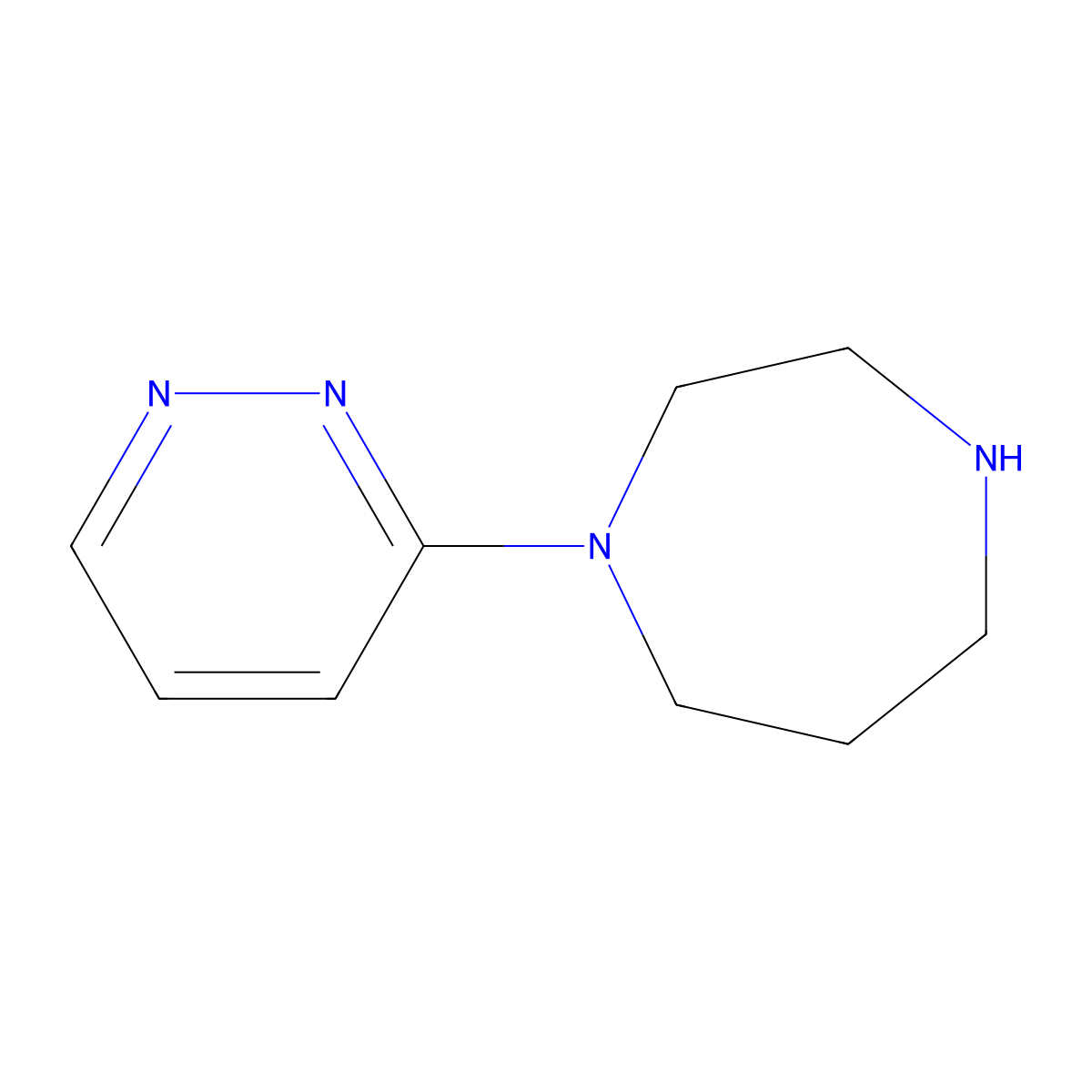 1-(Pyridazin-3-yl)-1,4-diazepane molecular structure, CAS 223797-25-9