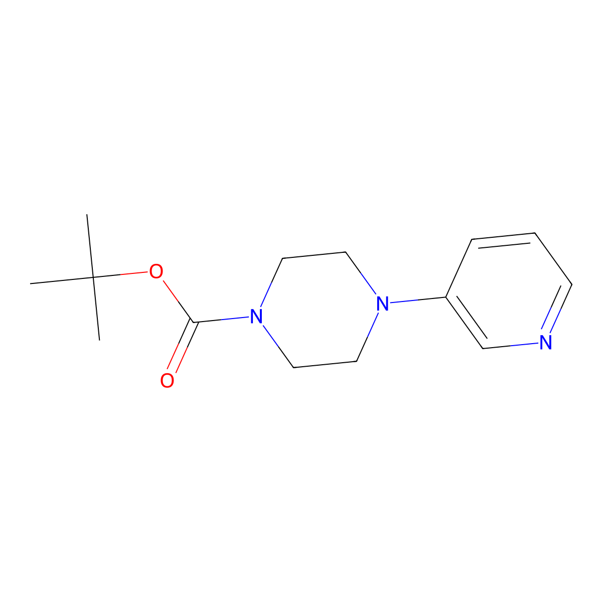 Tert-butyl 4-(pyridin-3-YL)piperazine-1-carboxylate molecular structure, CAS 223797-47-5