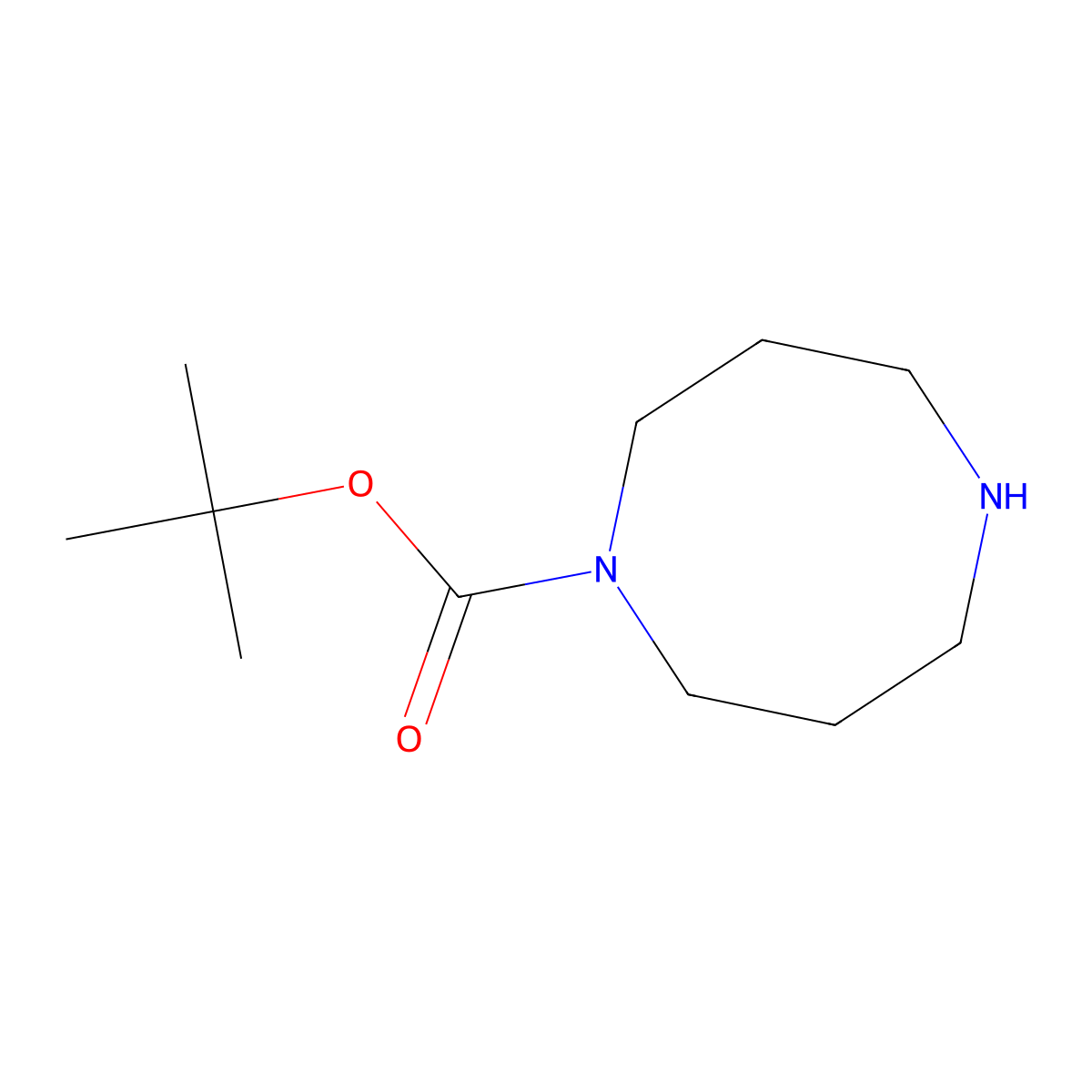 Tert-butyl 1,5-diazocane-1-carboxylate molecular structure, CAS 223797-64-6