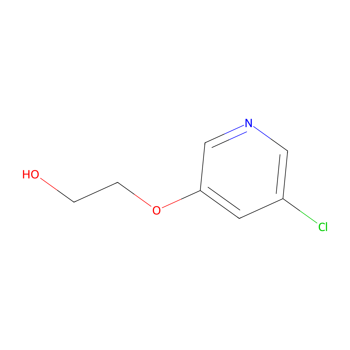 3-Chloro-5-(2-hydroxyethoxy)pyridine molecular structure, CAS 223797-68-0