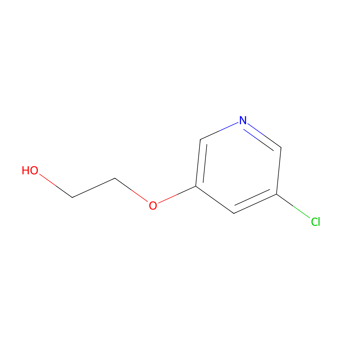 3-Chloro-5-(2-hydroxyethoxy)pyridine molecular structure, CAS 223797-68-0