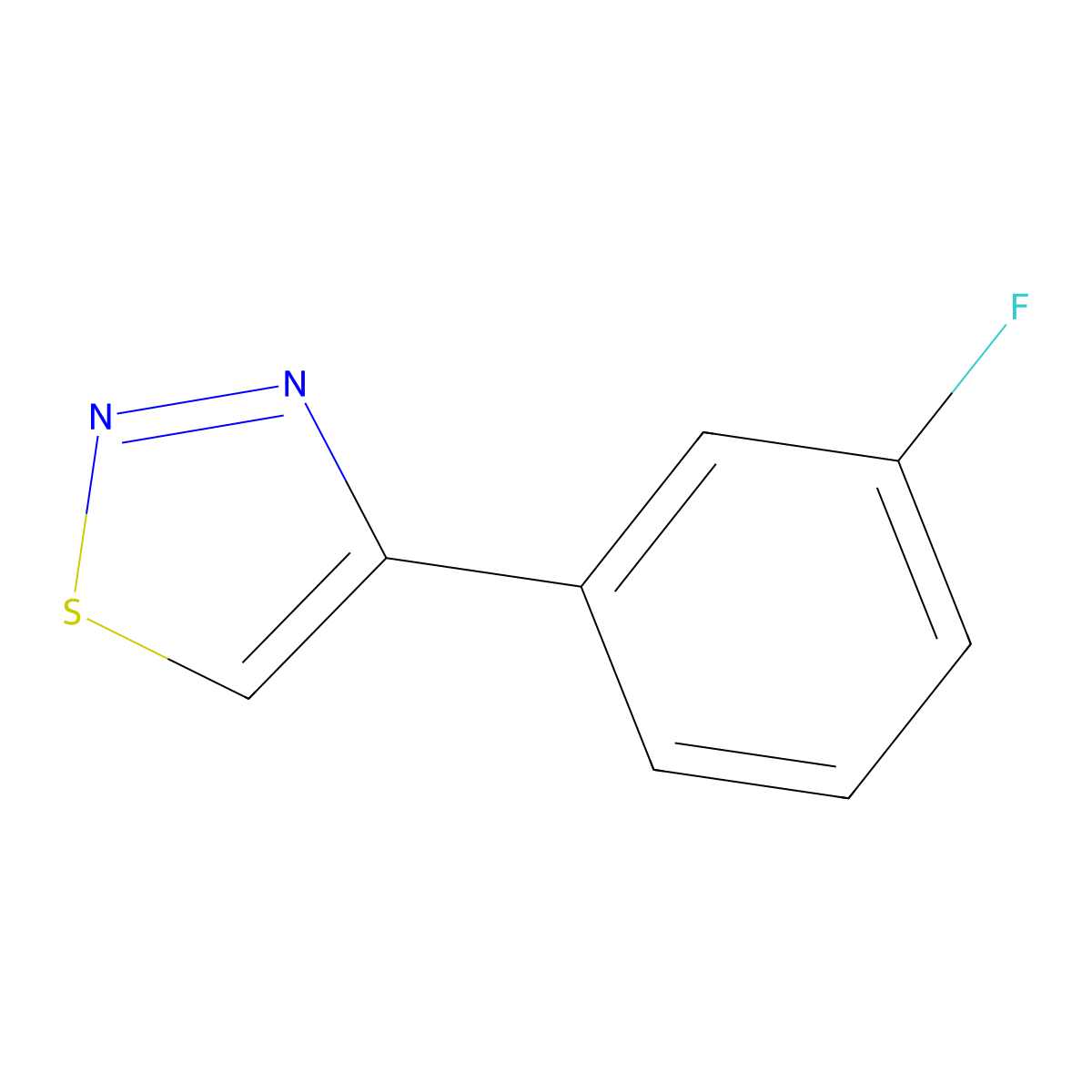 4-(3-Fluorophenyl)-1,2,3-thiadiazole molecular structure, CAS 2237988-93-9