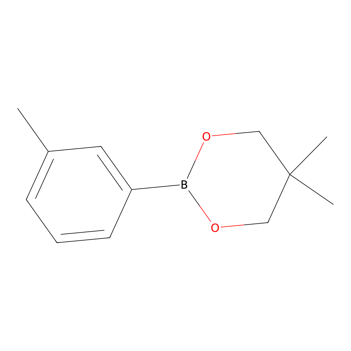 5,5-Dimethyl-2-(3-methylphenyl)-1,3,2-dioxaborinane molecular structure, CAS 223799-24-4