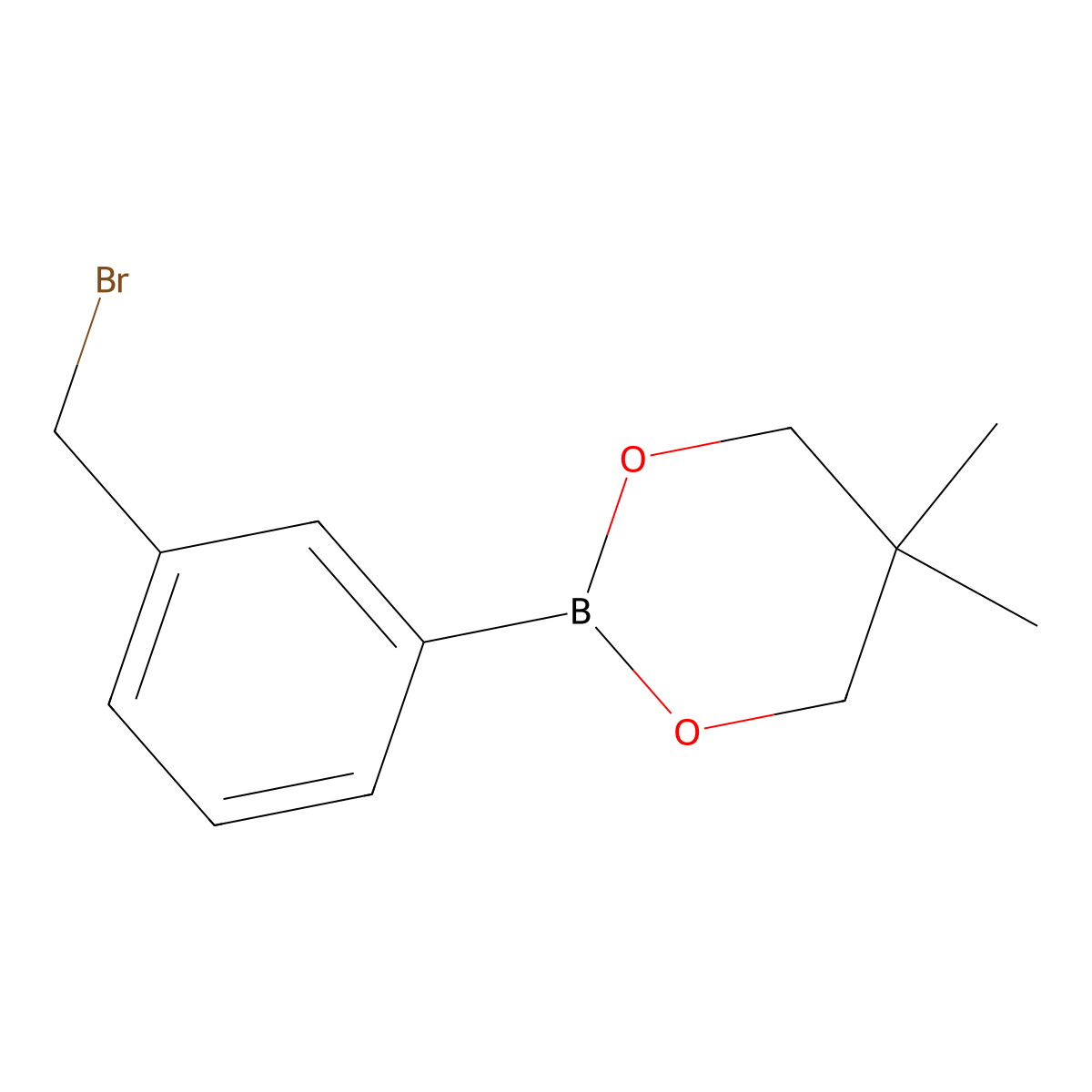 2-(3-(Bromomethyl)phenyl)-5,5-dimethyl-1,3,2-dioxaborinane molecular structure, CAS 223799-25-5