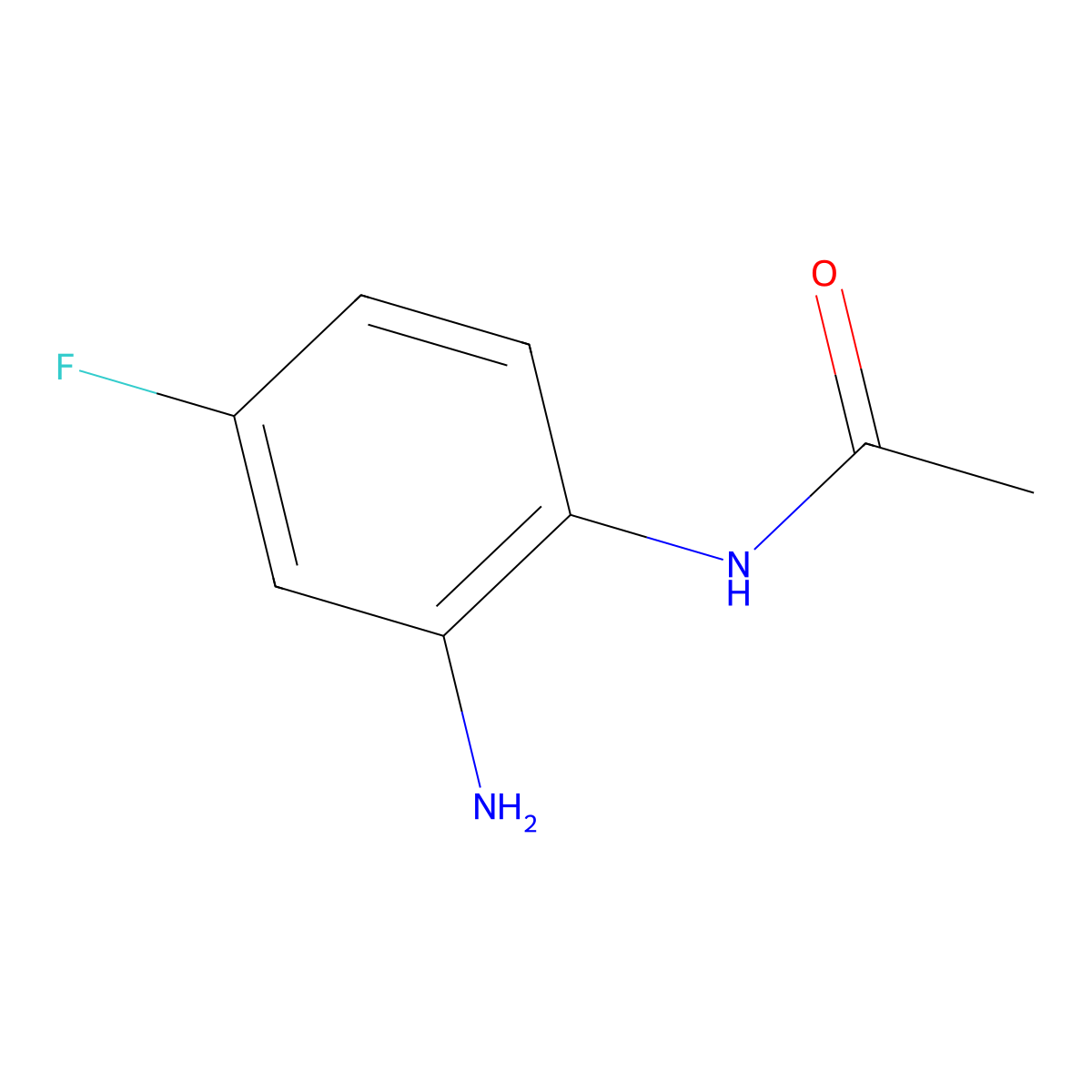 N-(2-Amino-4-fluorophenyl)acetamide molecular structure, CAS 22380-13-8