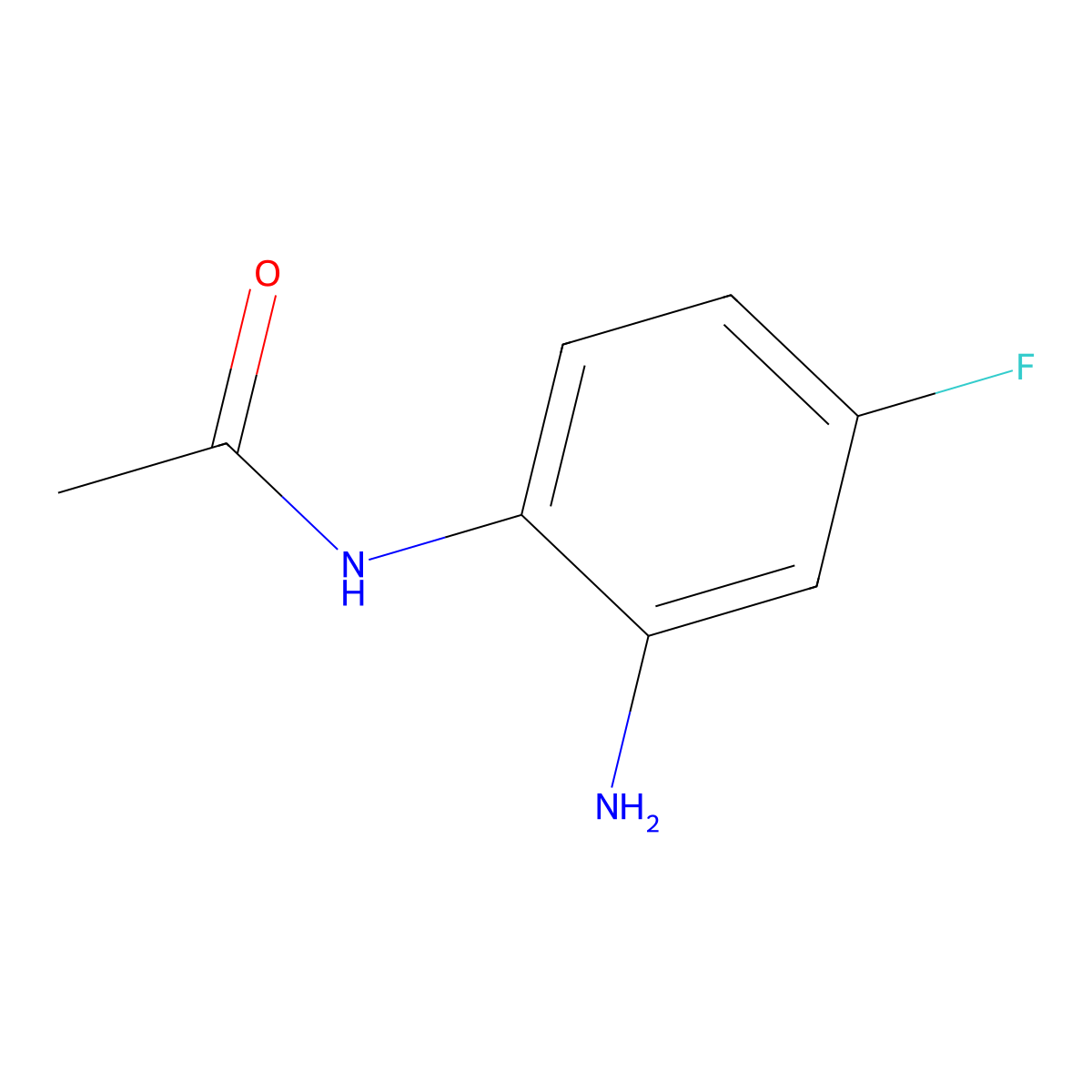 N-(2-Amino-4-fluorophenyl)acetamide molecular structure, CAS 22380-13-8