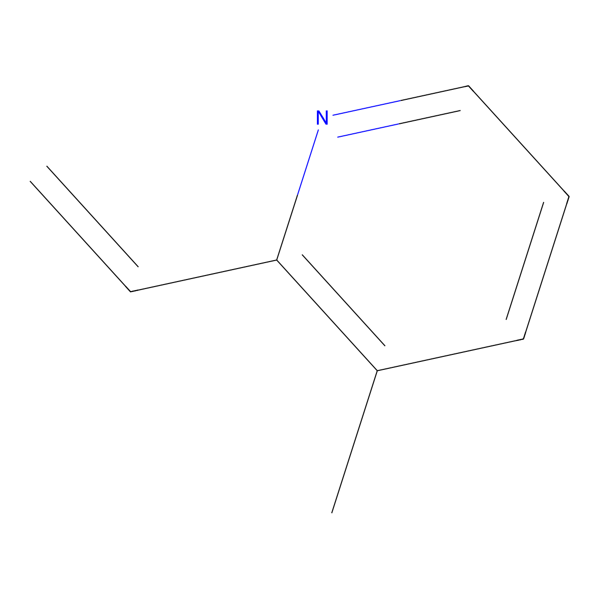 3-Methyl-2-vinylpyridine molecular structure, CAS 22382-94-1