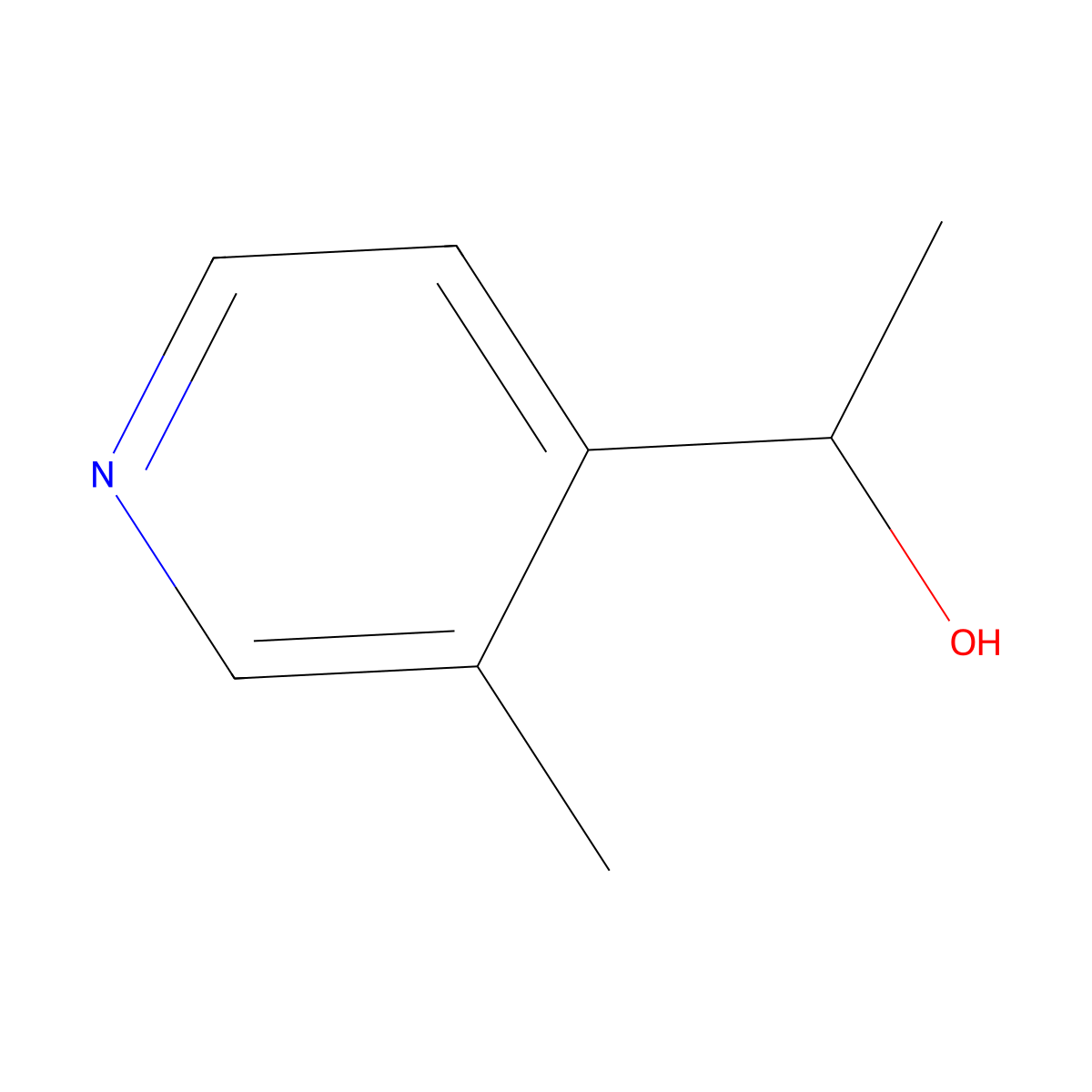 1-(3-Methylpyridin-4-yl)ethanol molecular structure, CAS 22382-97-4