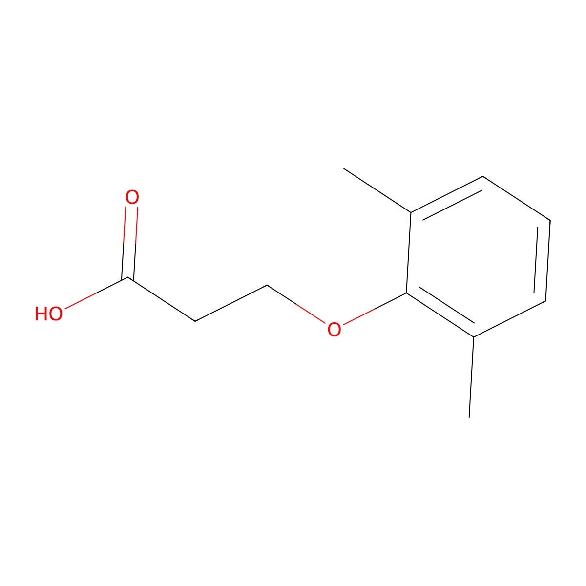 3-(2,6-Dimethylphenoxy)propanoic acid molecular structure, CAS 22383-95-5
