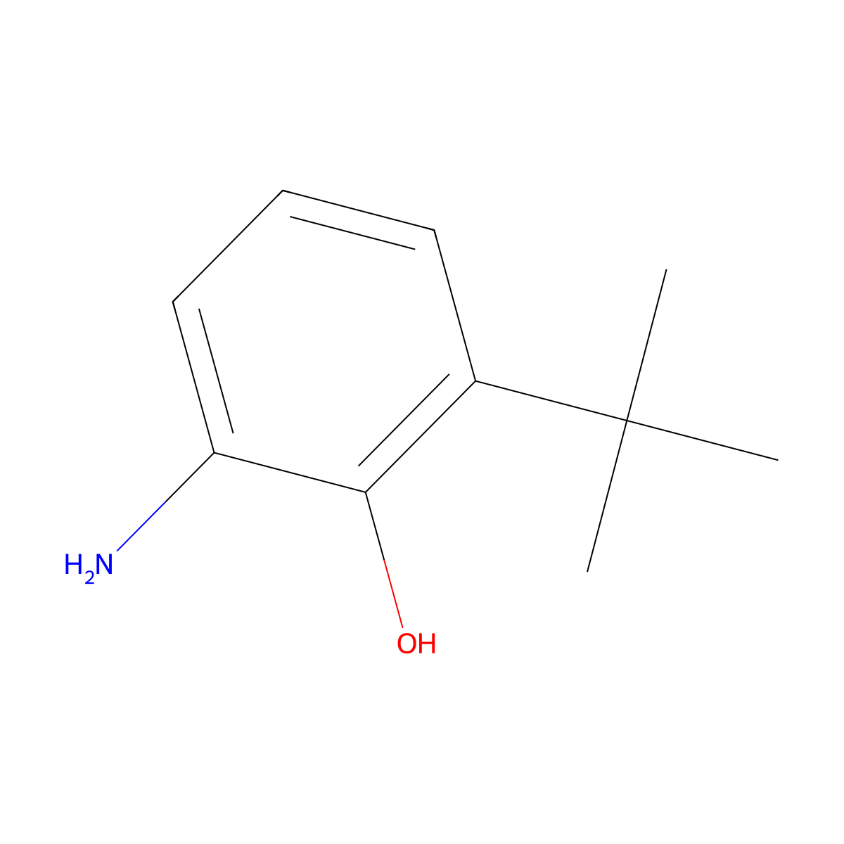 2-Amino-6-tert-butylphenol molecular structure, CAS 22385-93-9