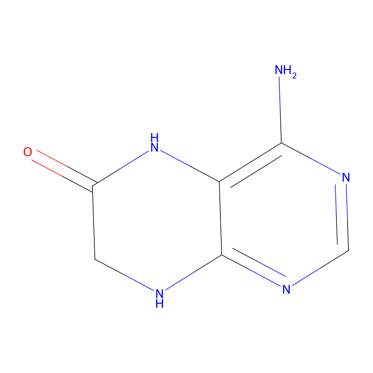4-Amino-5,6,7,8-tetrahydropteridin-6-one molecular structure, CAS 22386-63-6