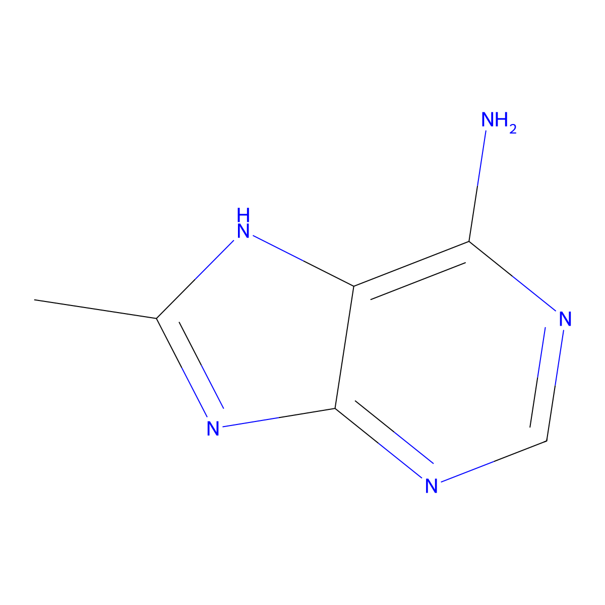 8-Methyladenine molecular structure, CAS 22387-37-7