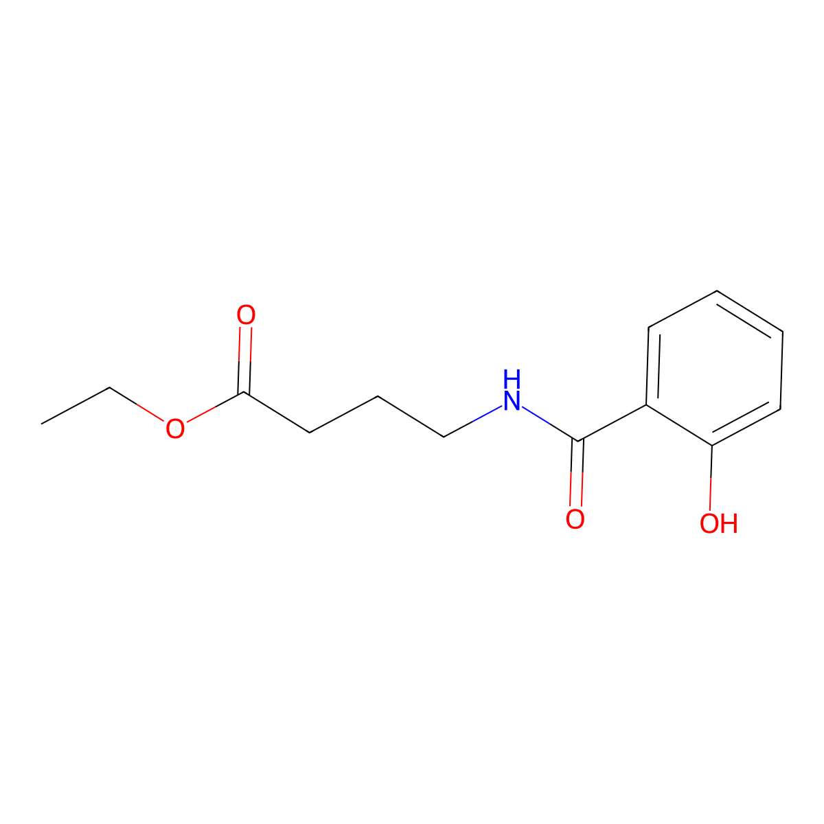 Ethyl 4-[(2-hydroxybenzoyl)amino]butanoate molecular structure, CAS 22388-54-1