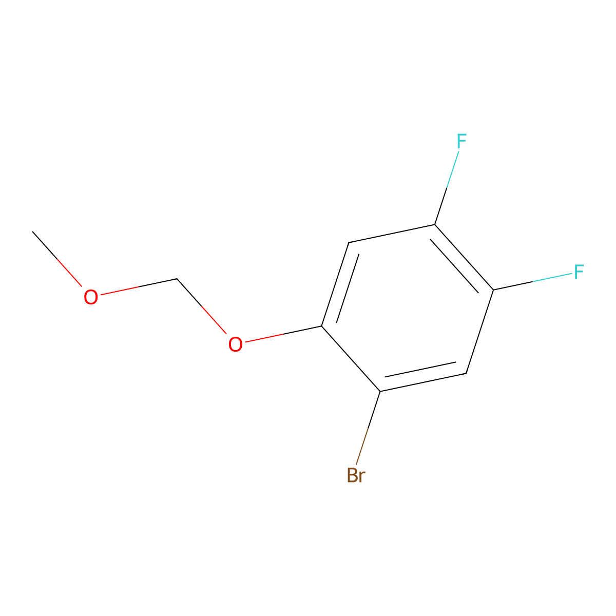 1-Bromo-4,5-difluoro-2-(methoxymethoxy)benzene molecular structure, CAS 2238818-94-3