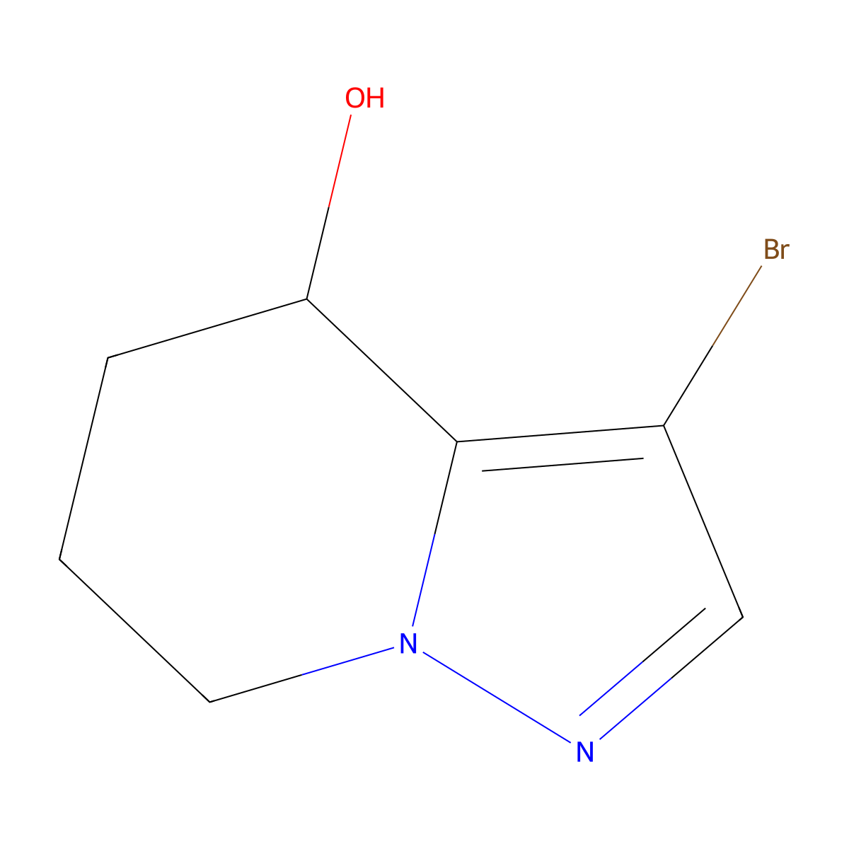 3-Bromo-4,5,6,7-tetrahydropyrazolo[1,5-A]pyridin-4-OL molecular structure, CAS 2238820-06-7
