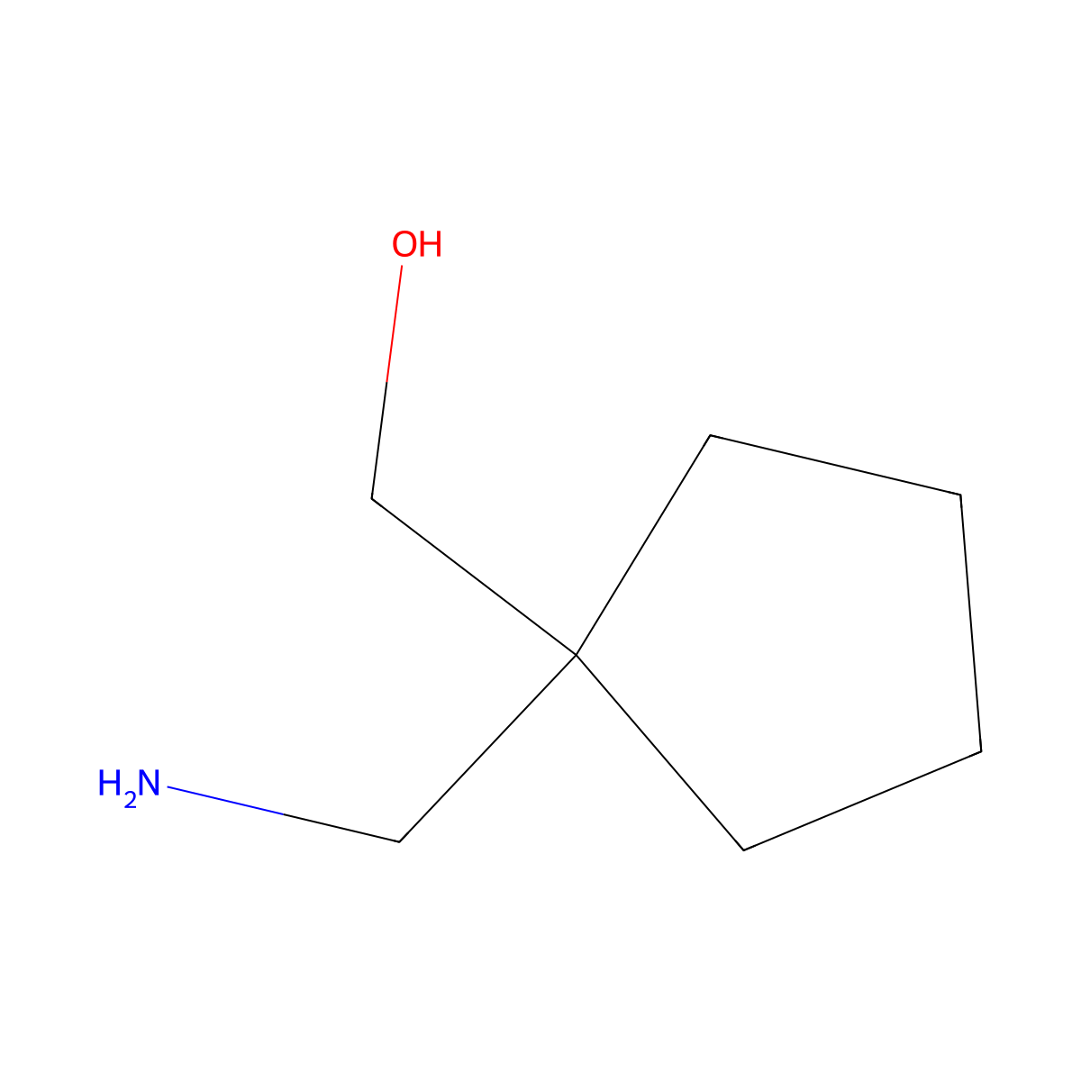 [1-(Aminomethyl)cyclopentyl]methanol molecular structure, CAS 2239-31-8