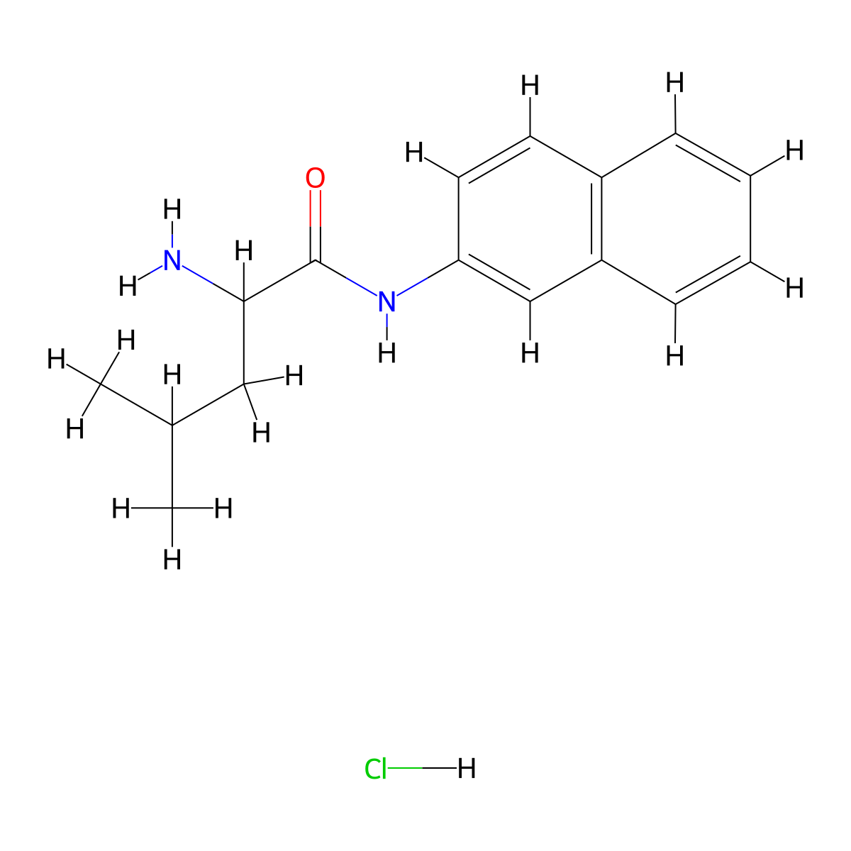 2-Amino-4-methyl-N-(naphthalen-2-YL)pentanamide hydrochloride molecular structure, CAS 2239-76-1