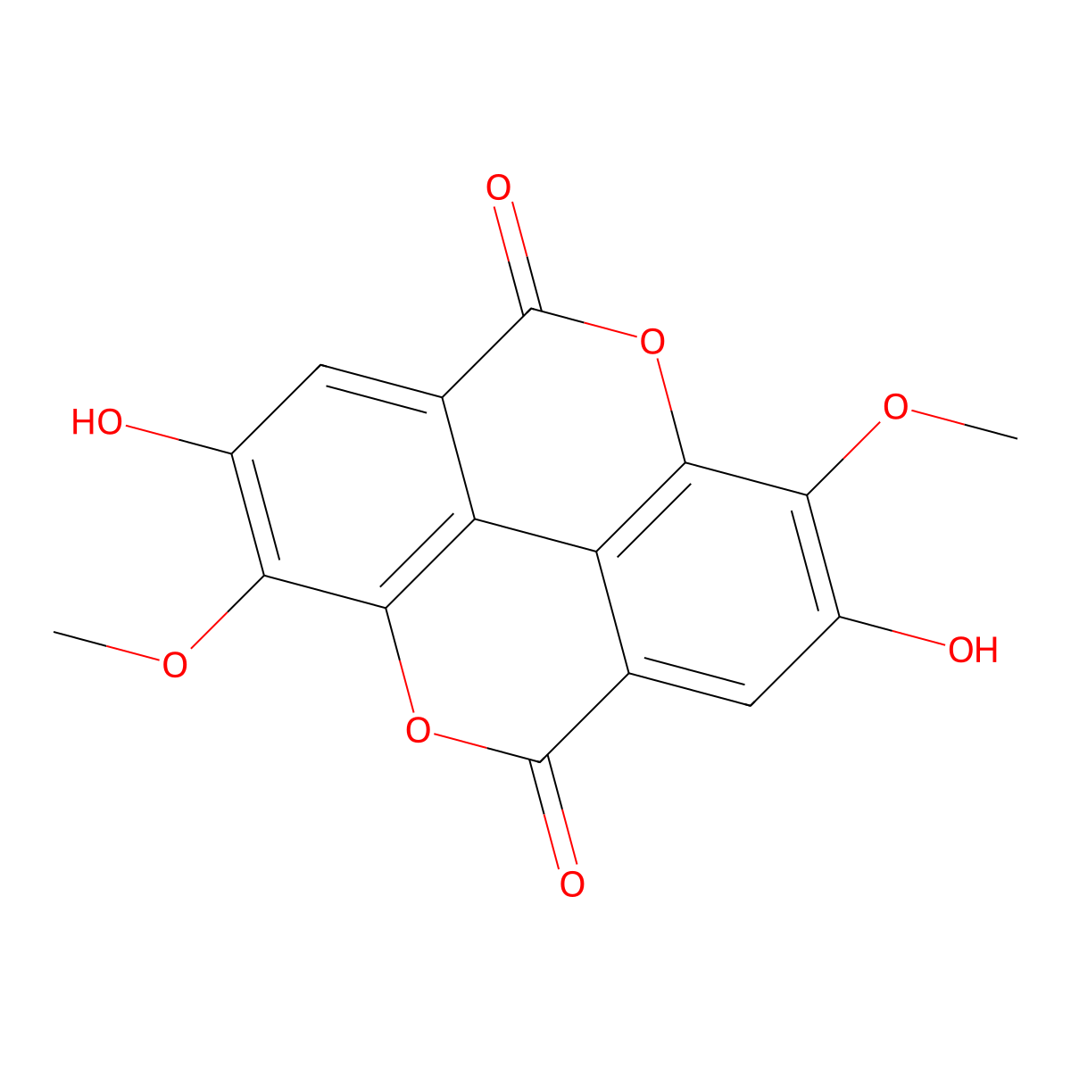 3,3'-di-O-Methylellagic acid molecular structure, CAS 2239-88-5