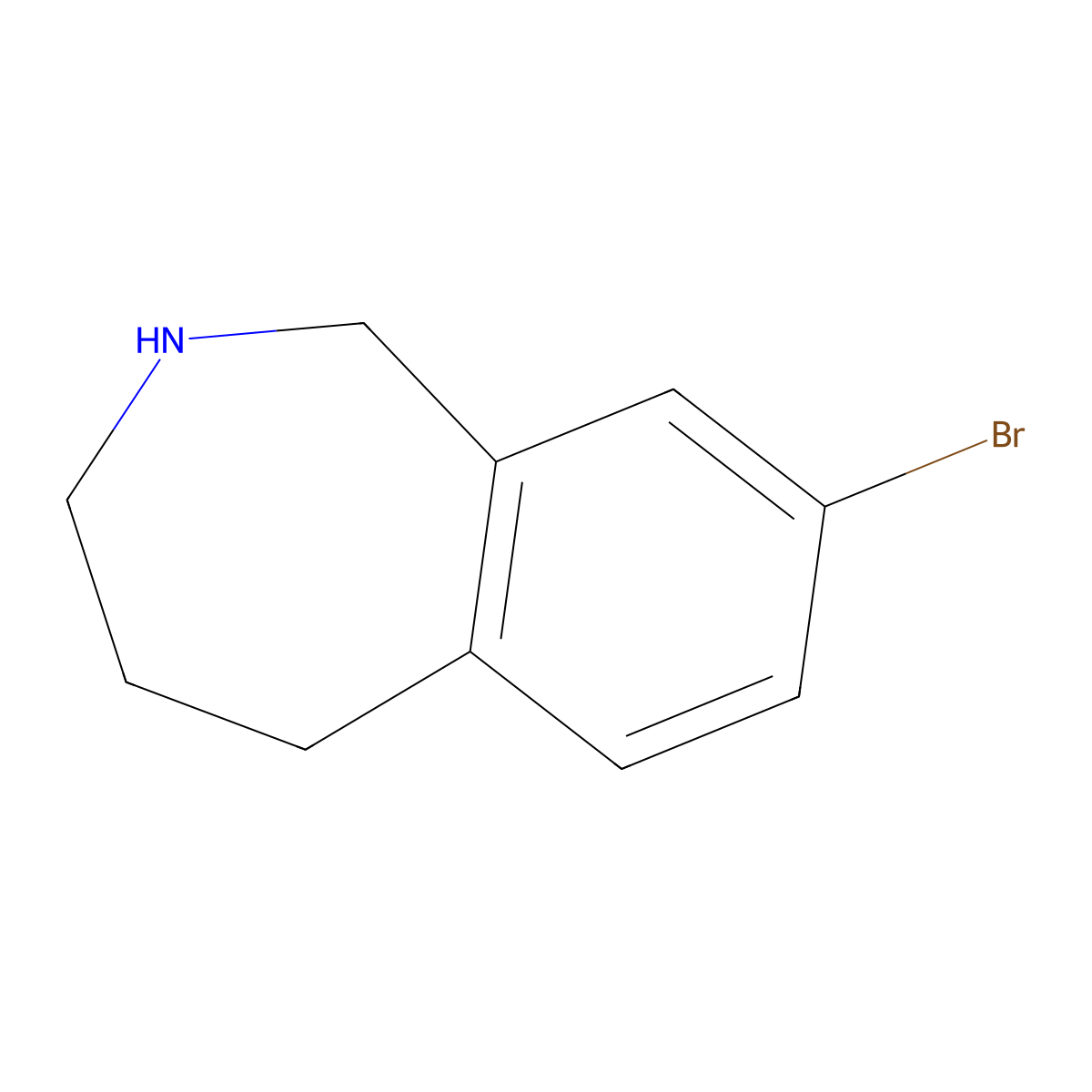 8-Bromo-2,3,4,5-tetrahydro-1H-benzo[c]azepine molecular structure, CAS 223915-77-3