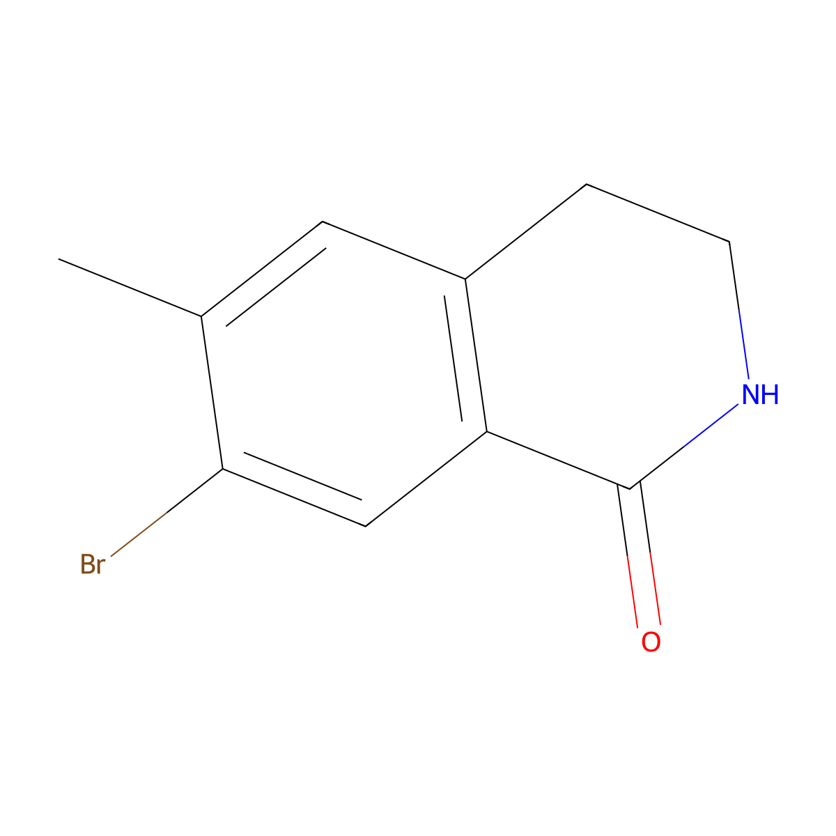 7-Bromo-6-methyl-3,4-dihydroisoquinolin-1(2H)-one molecular structure, CAS 2239309-43-2