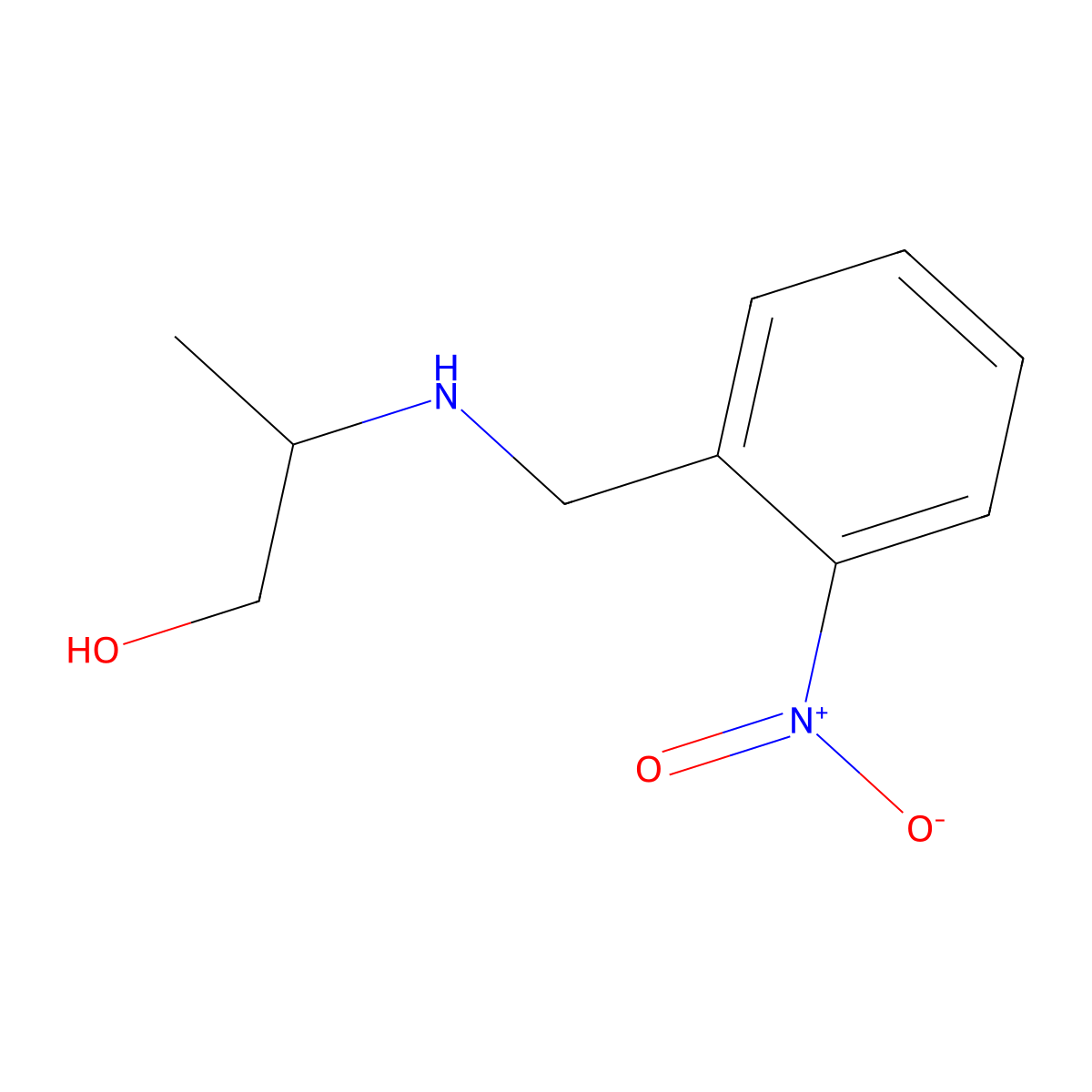 2-{[(2-Nitrophenyl)methyl]amino}propan-1-ol molecular structure, CAS 223931-84-8