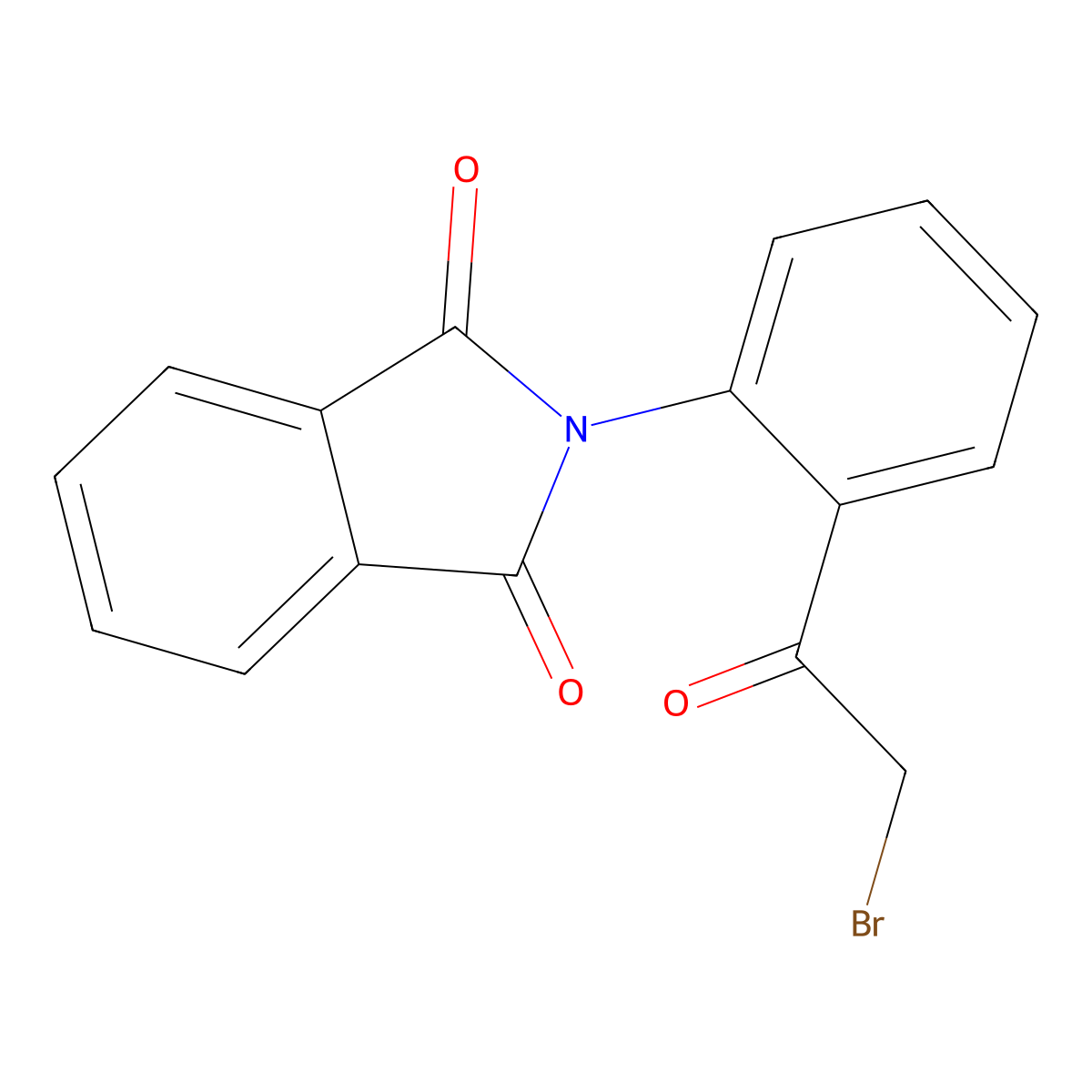 2-[2-(2-bromoacetyl)phenyl]-2,3-dihydro-1H-isoindole-1,3-dione molecular structure, CAS 22394-23-6