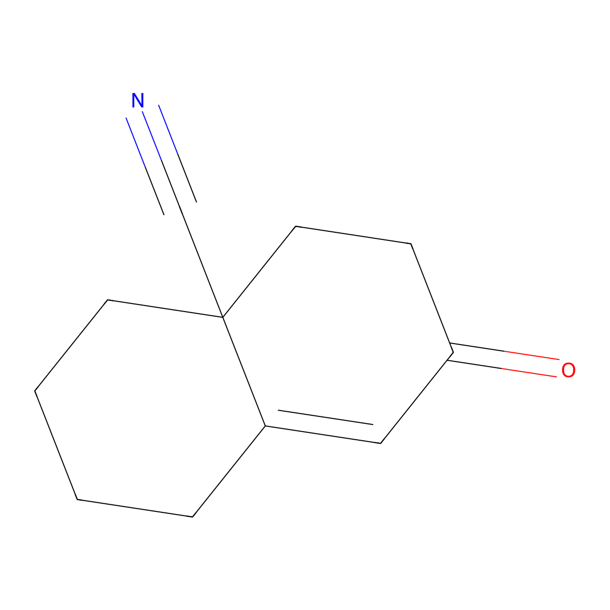 7-Oxo-1,2,3,4,4A,5,6,7-octahydronaphthalene-4A-carbonitrile molecular structure, CAS 22394-65-6