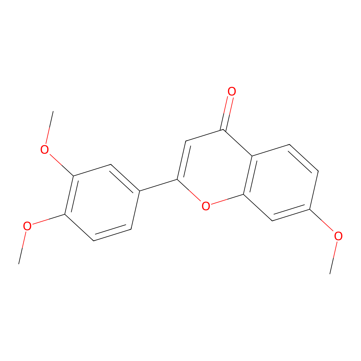 3',4',7-Trimethoxyflavone molecular structure, CAS 22395-24-0