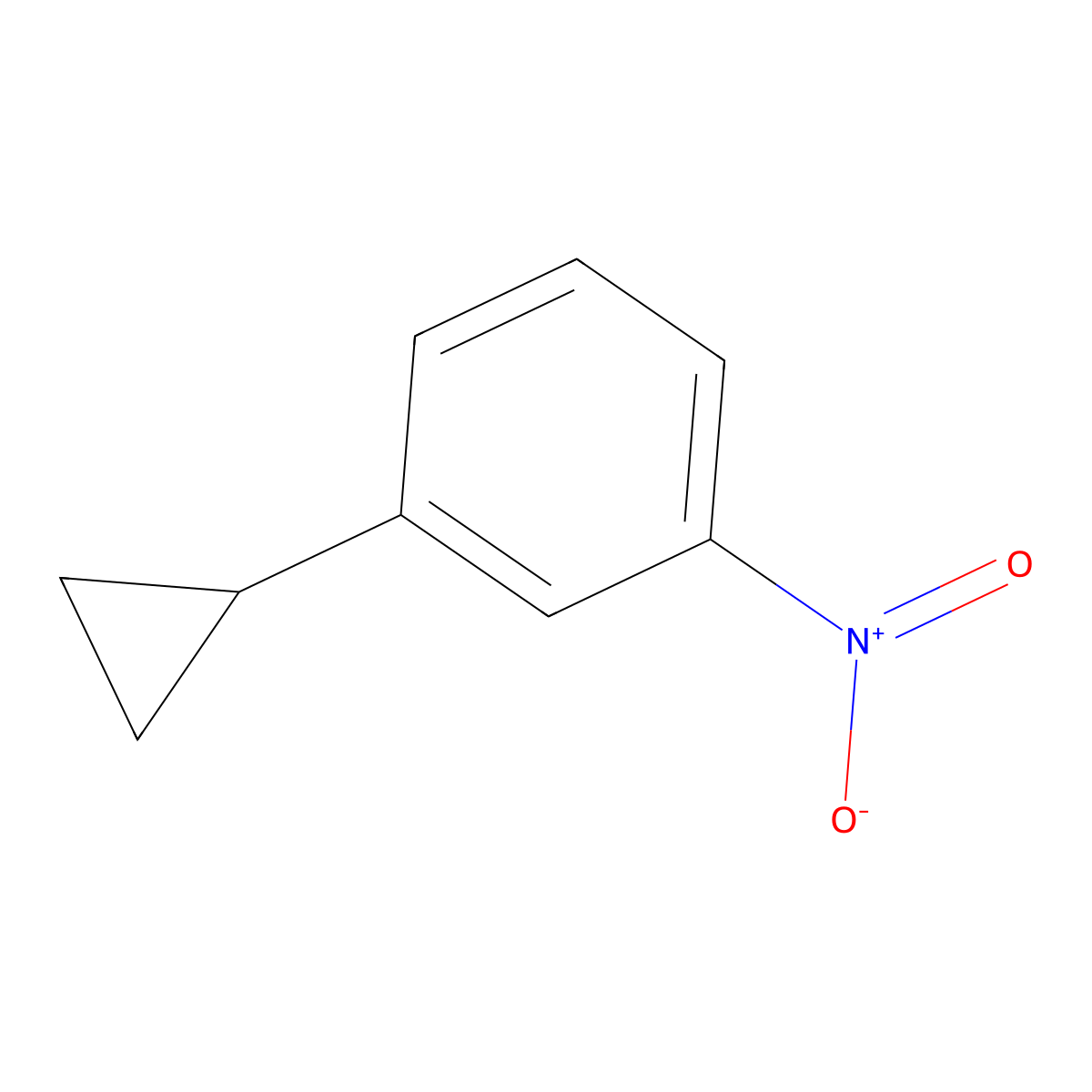 1-Cyclopropyl-3-nitrobenzene molecular structure, CAS 22396-07-2