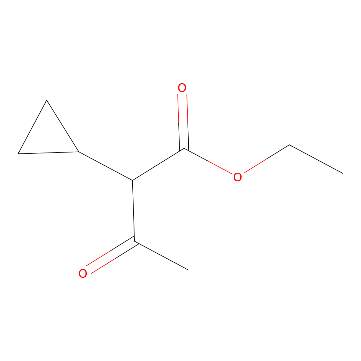 Ethyl 2-cyclopropyl-3-oxobutanoate molecular structure, CAS 22396-14-1