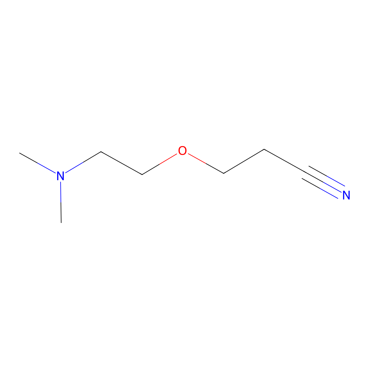 Propanenitrile, 3-(2-(dimethylamino)ethoxy)- molecular structure, CAS 22397-29-1