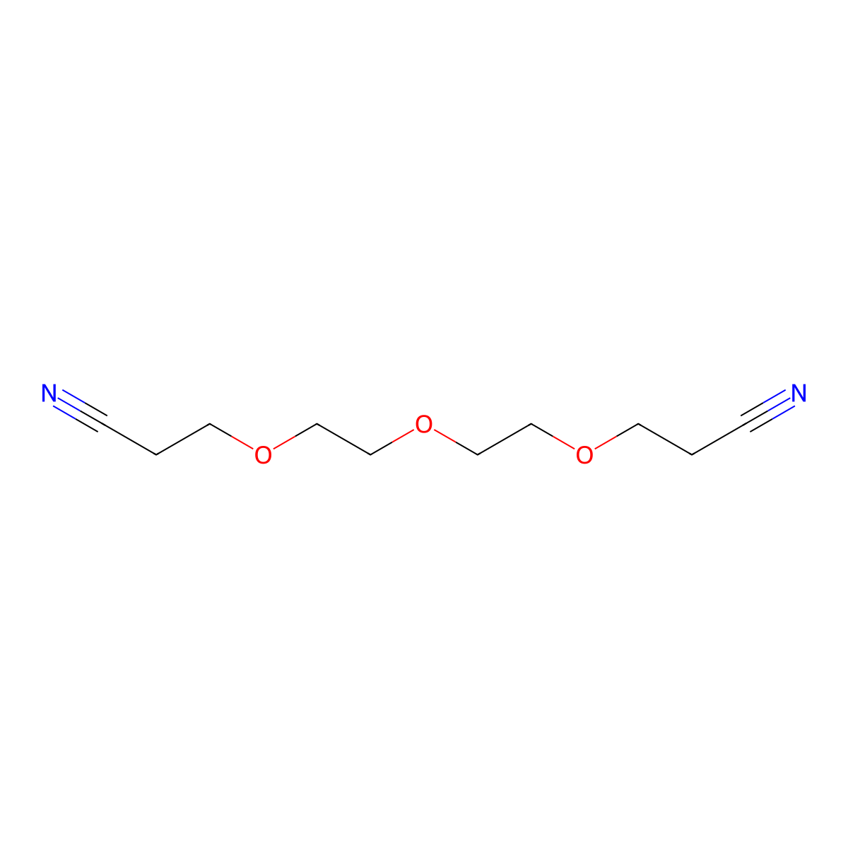 Propanenitrile, 3,3'-[oxybis(2,1-ethanediyloxy)]bis- molecular structure, CAS 22397-31-5